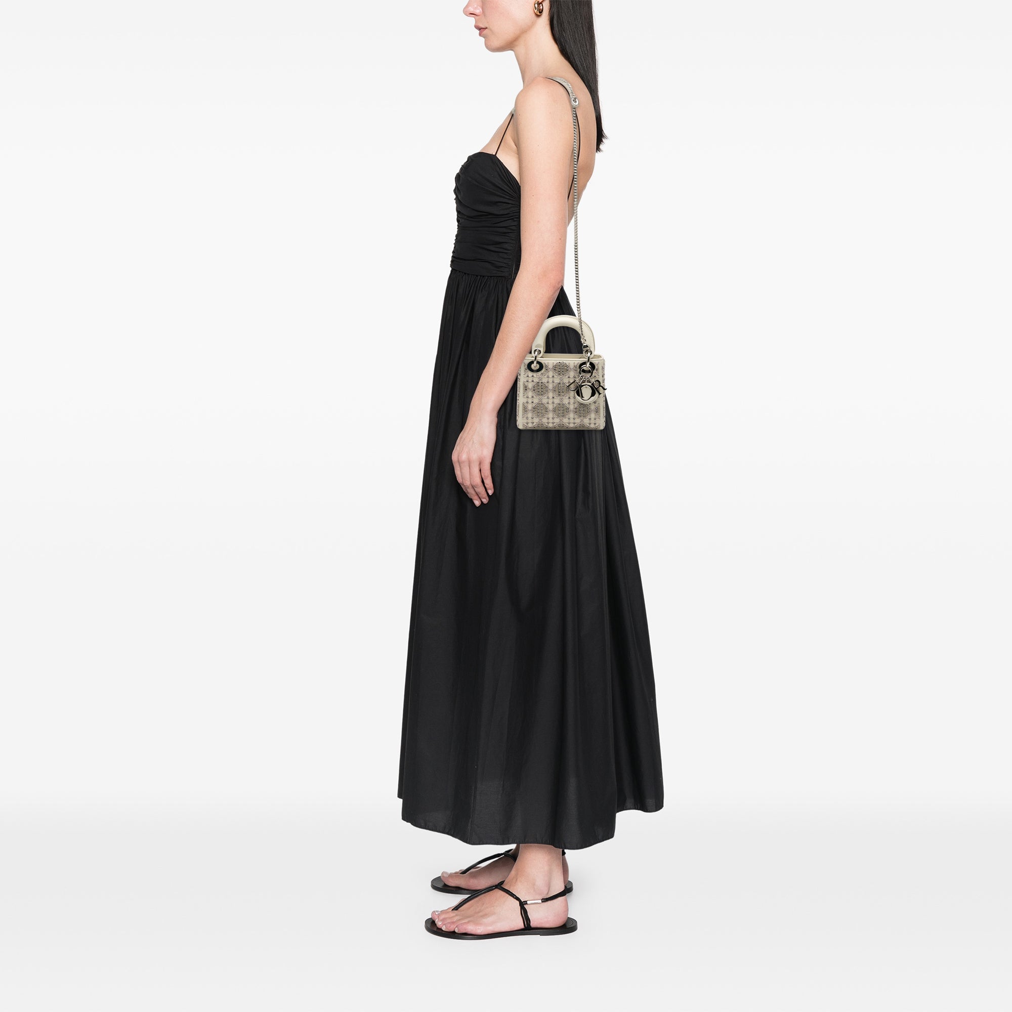 Dior Mini Lambskin Cannage Beaded Lady Dior - image 7