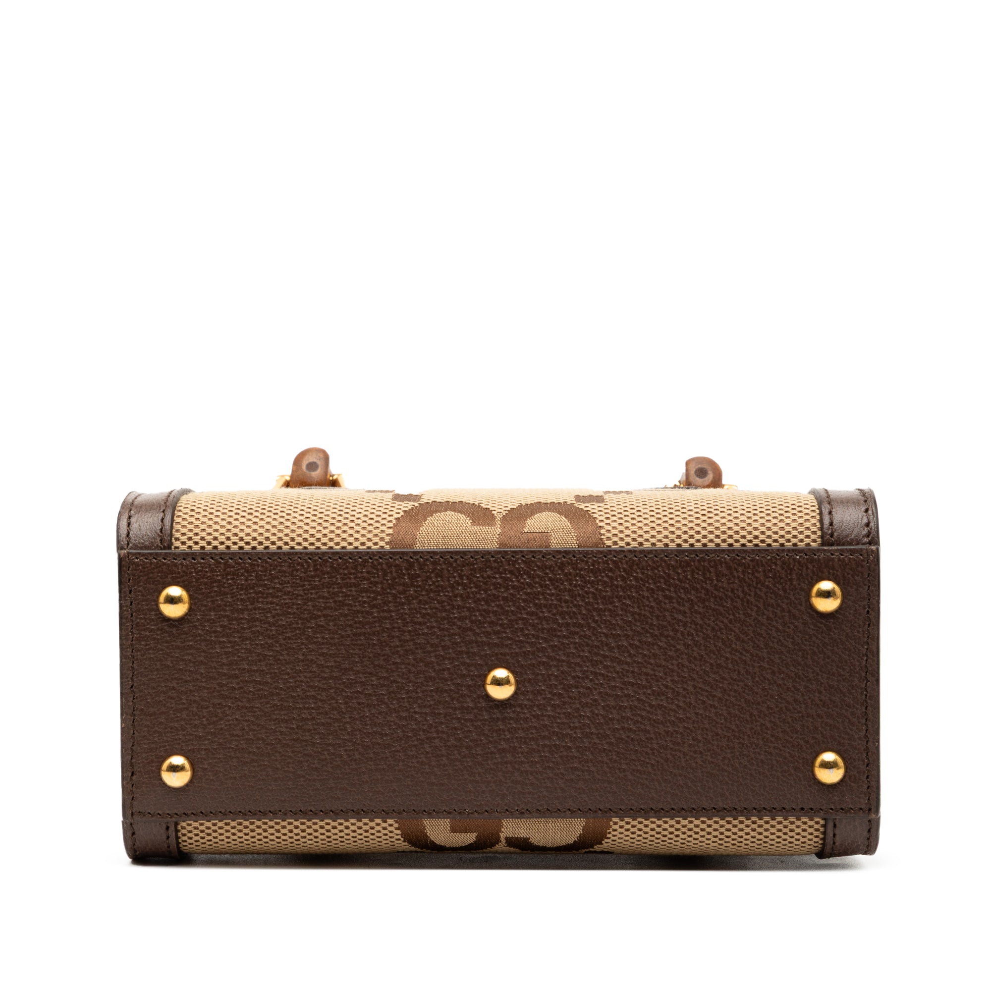 Gucci Mini Jumbo GG Canvas Bamboo Diana Satchel - image 3