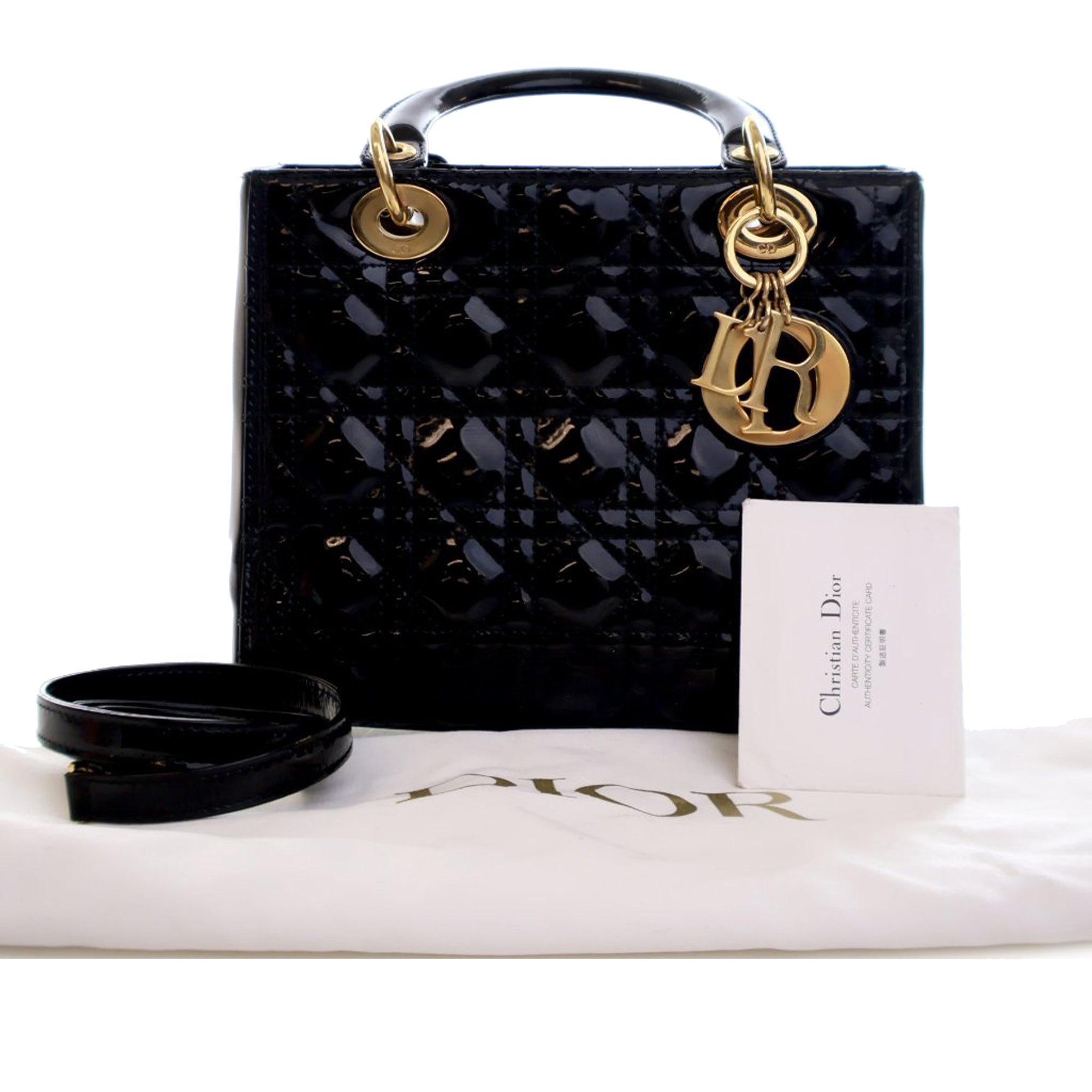 Dior Medium Patent Cannage Lady Dior - image 15