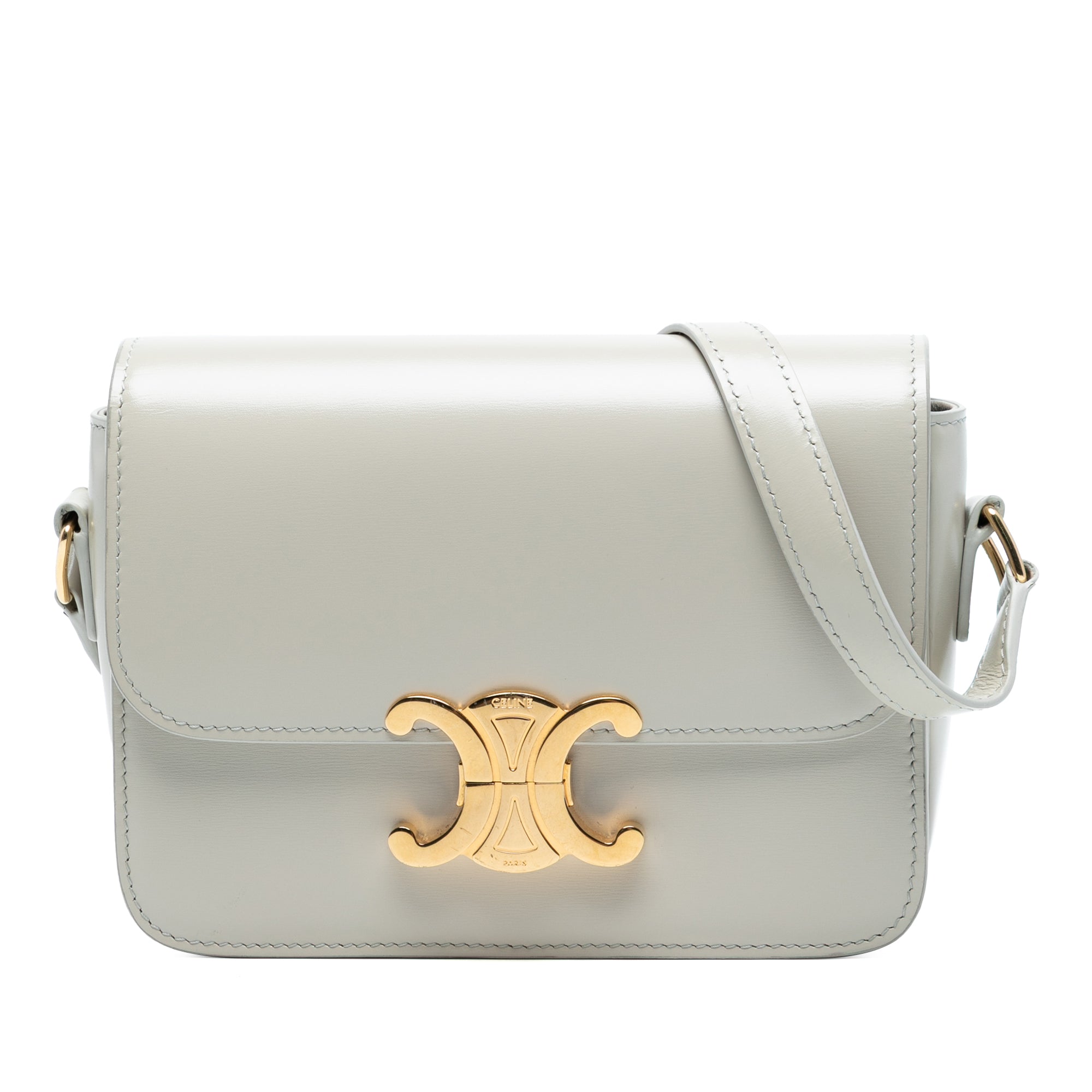 Celine Teen Shiny Calfskin Triomphe Crossbody - image 1