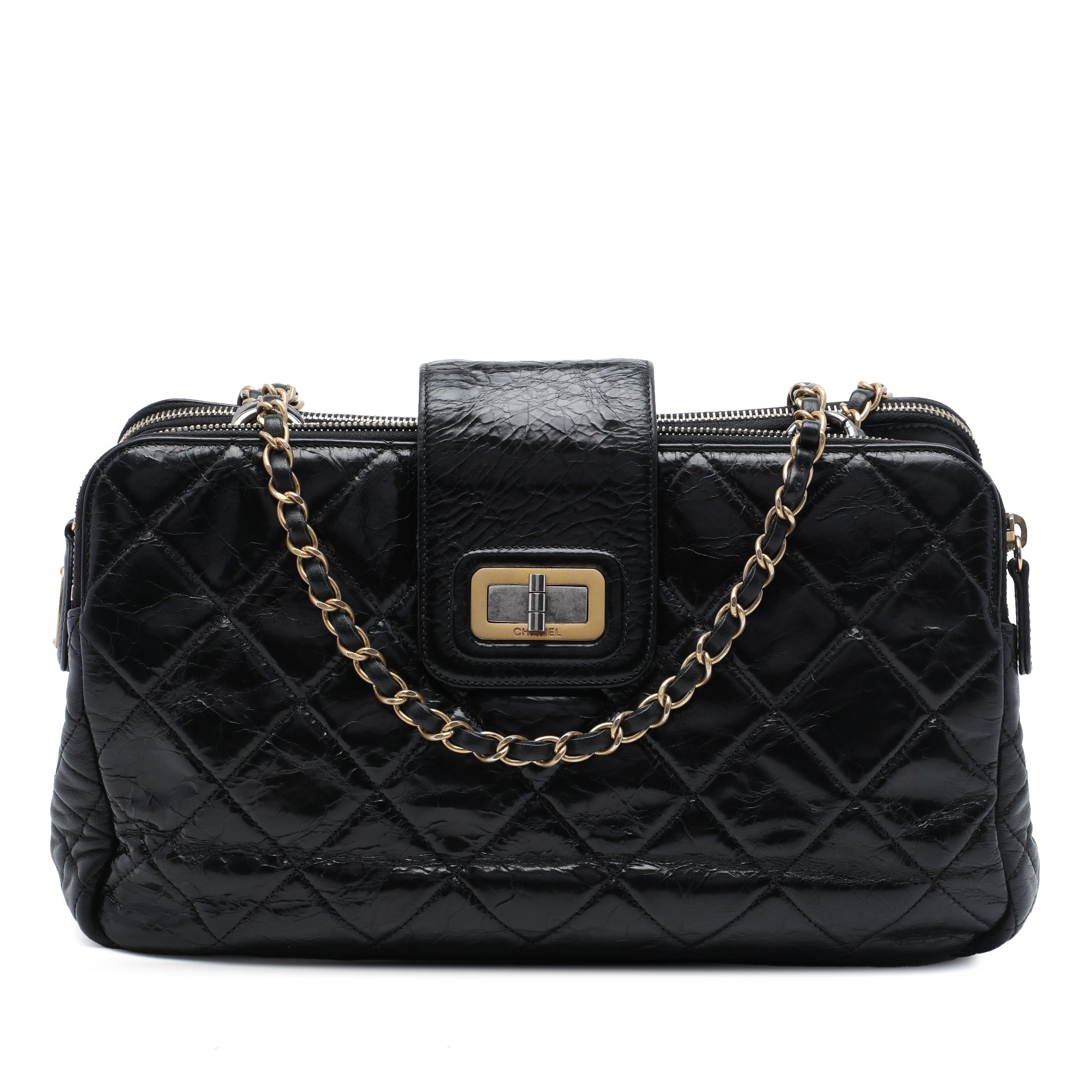 Chanel Glazed Crackled Calfskin Reissue Tote - image 1
