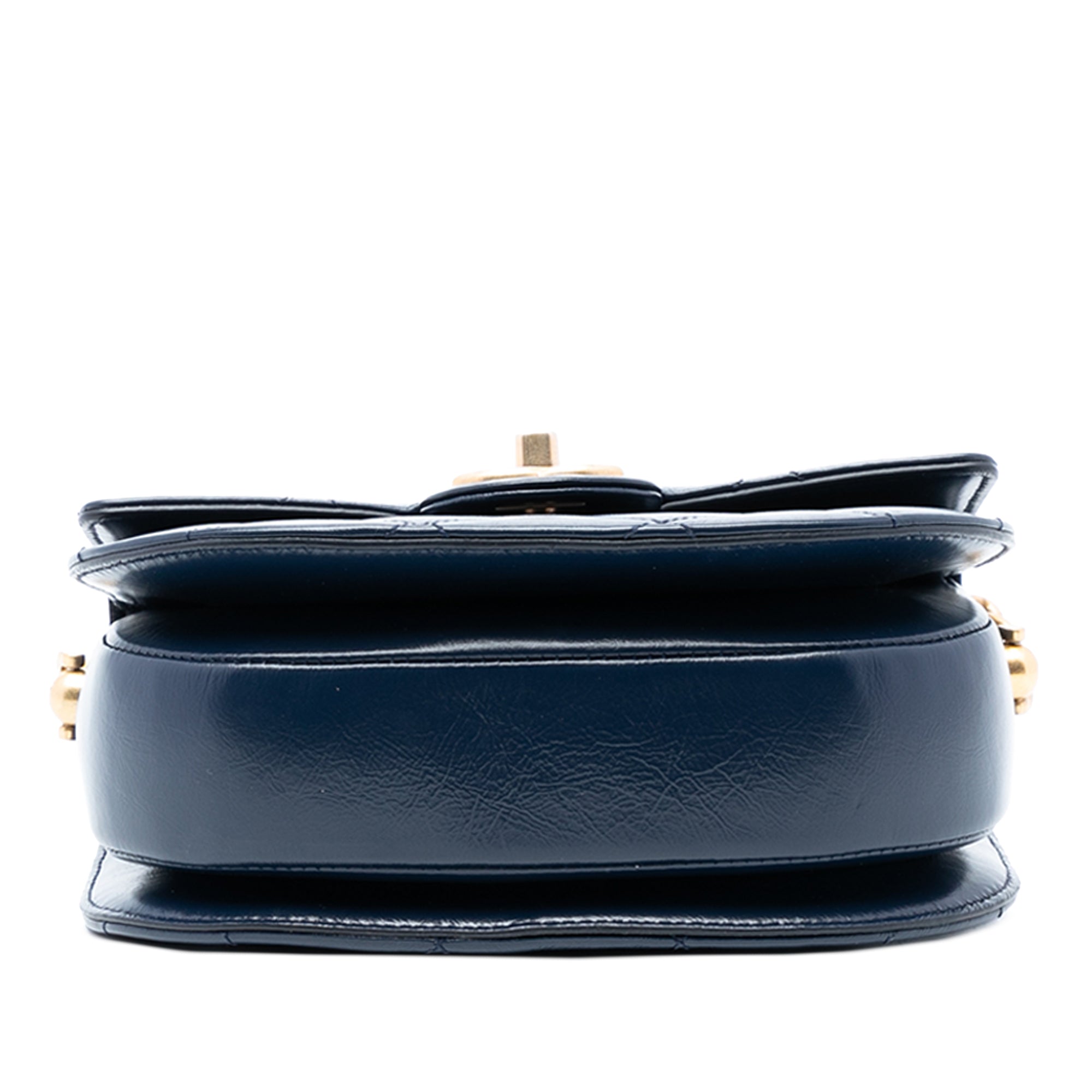 Chanel Mini CC Quilted Shiny Calfskin Round Moon Messenger Flap - image 3