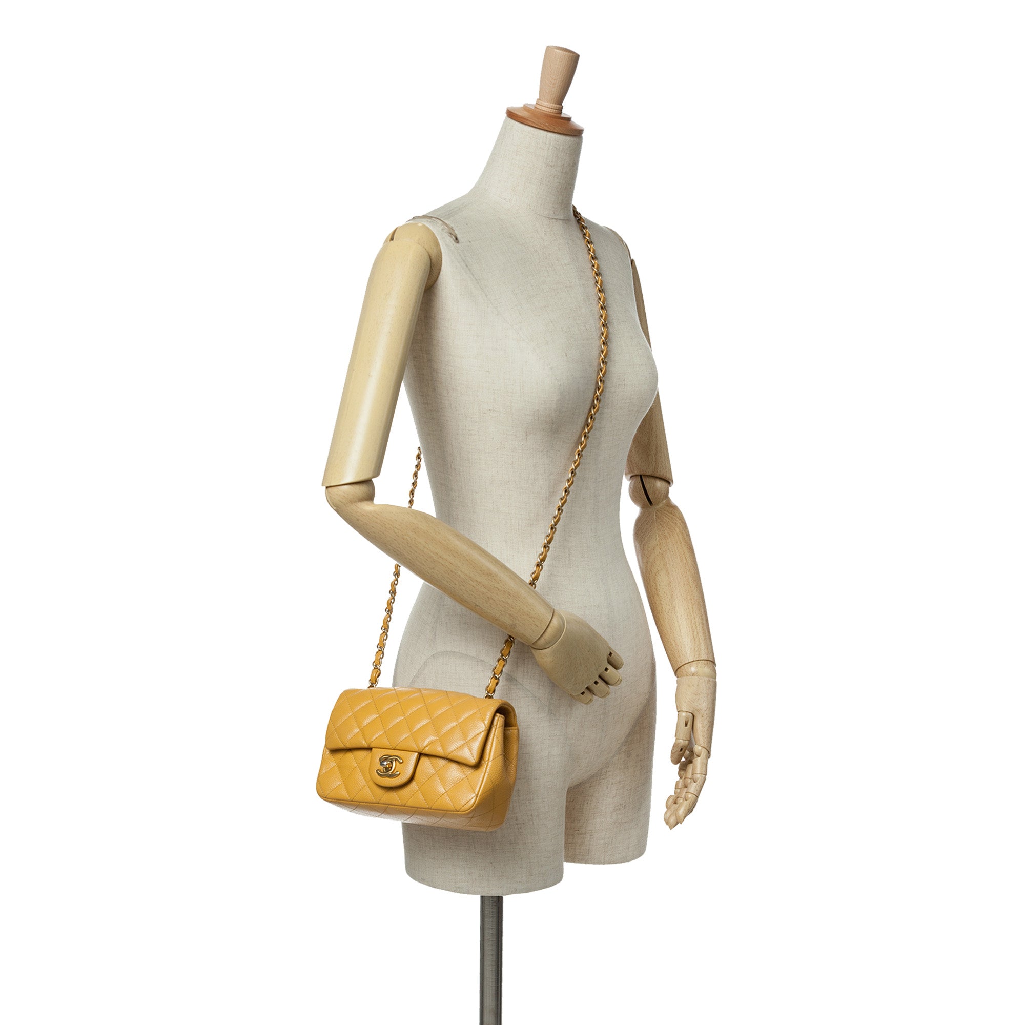 Chanel Mini Rectangular Classic Caviar Single Flap - image 8