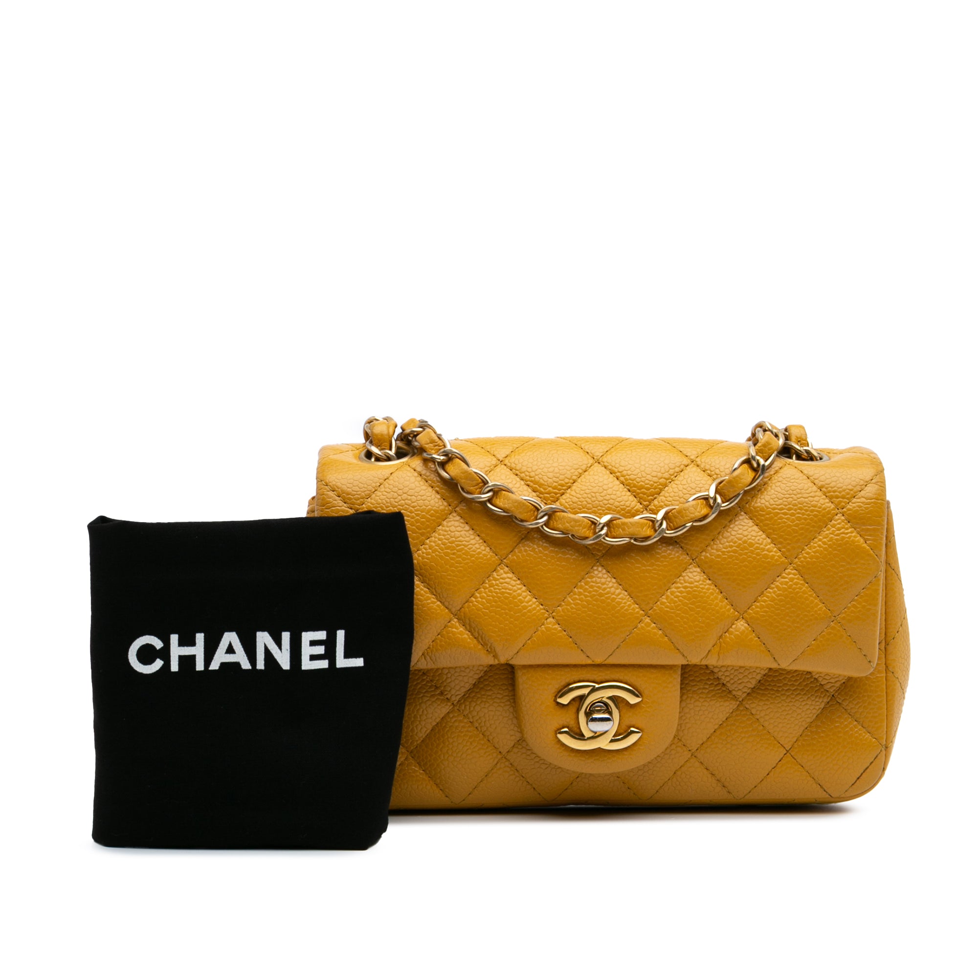 Chanel Mini Rectangular Classic Caviar Single Flap - image 9