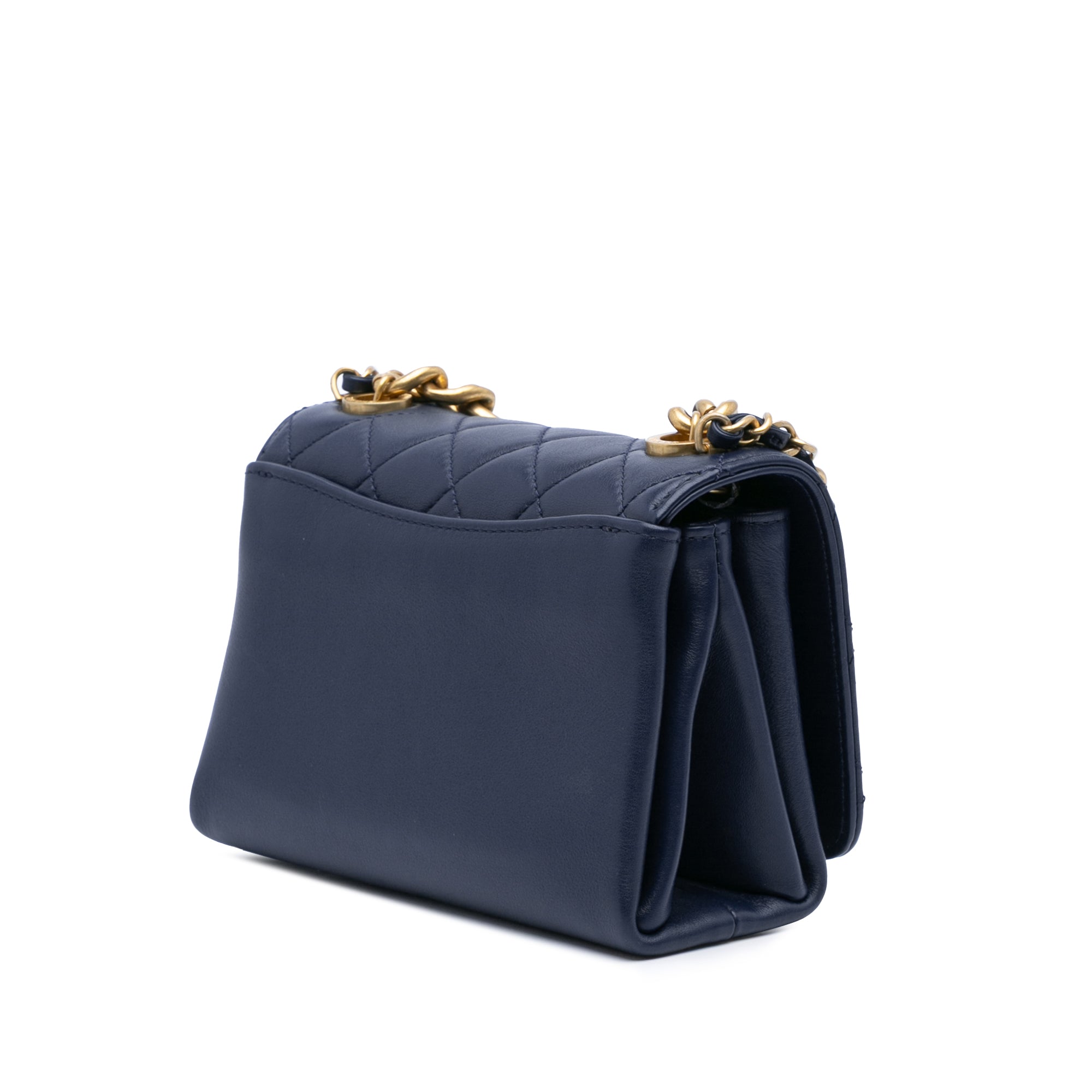 Chanel Mini Quilted Calfskin Pearl Boy Chain Flap - image 2