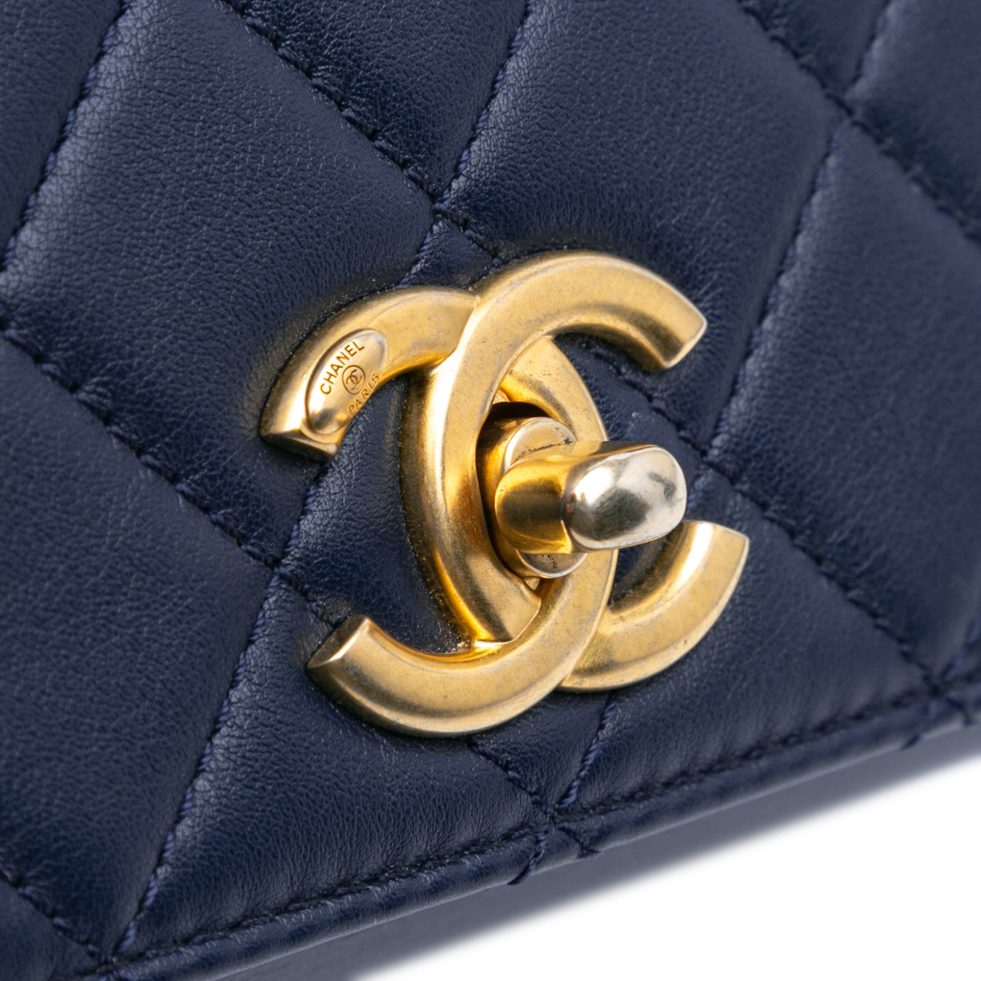 Chanel Mini Quilted Calfskin Pearl Boy Chain Flap - image 7