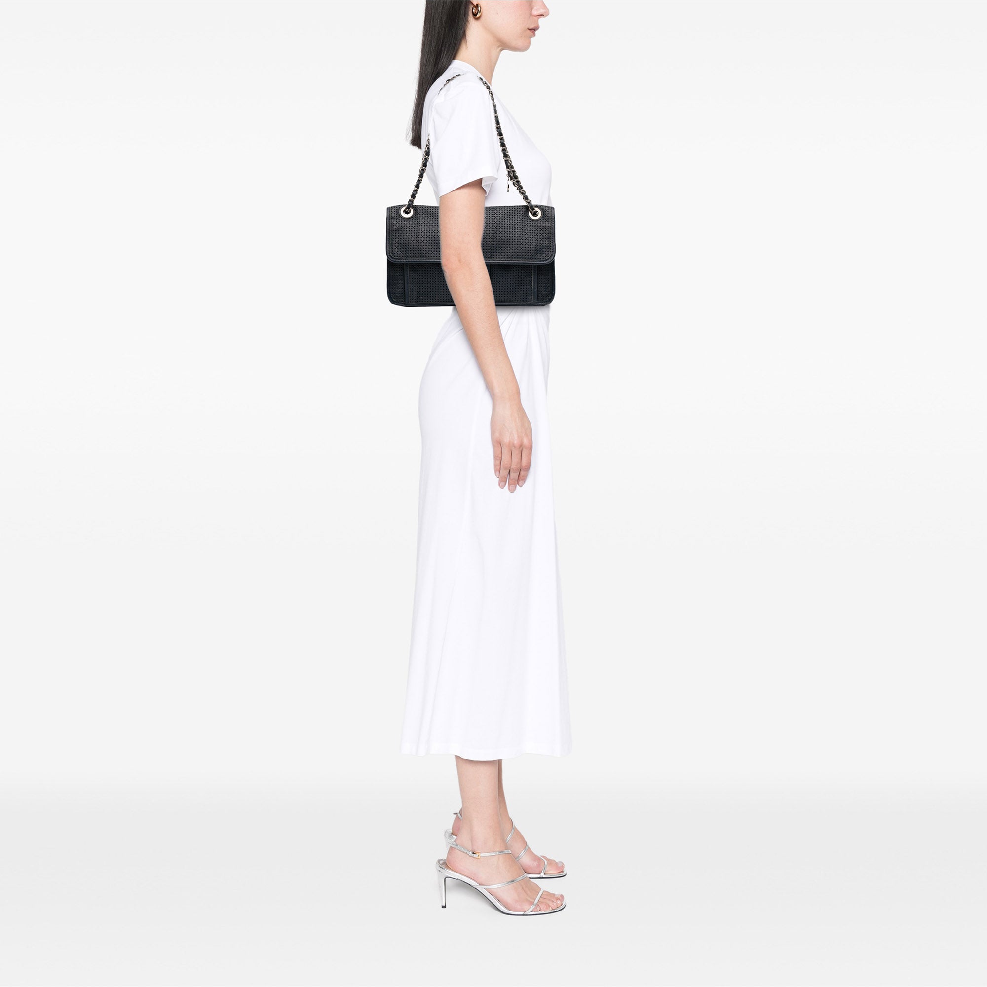 Chanel Medium Perforated Calfskin Up In The Air Flap - image 12
