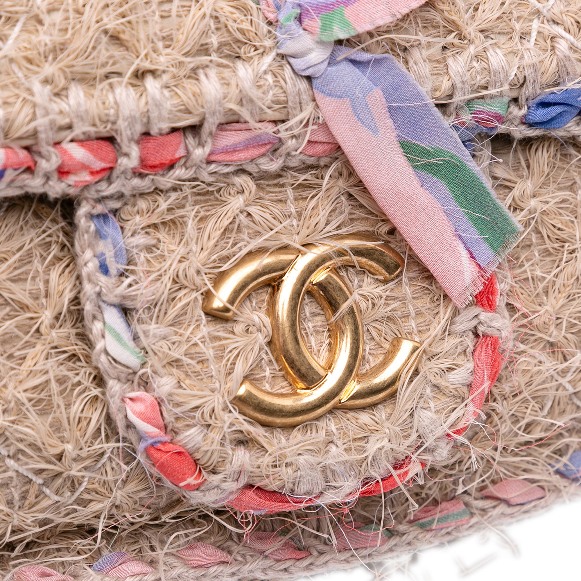 Chanel CC Straw Country Flap - image 11