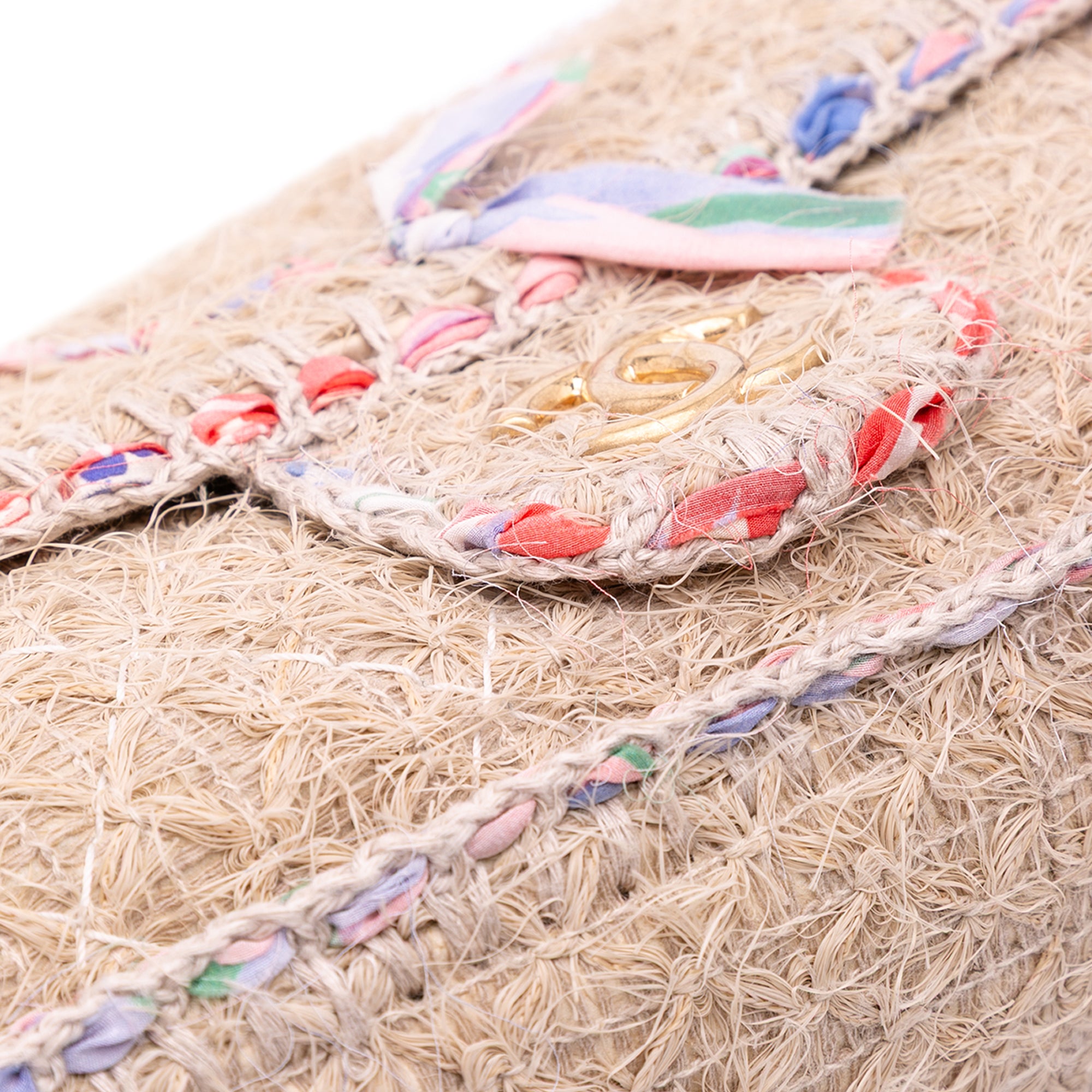 Chanel CC Straw Country Flap - image 7