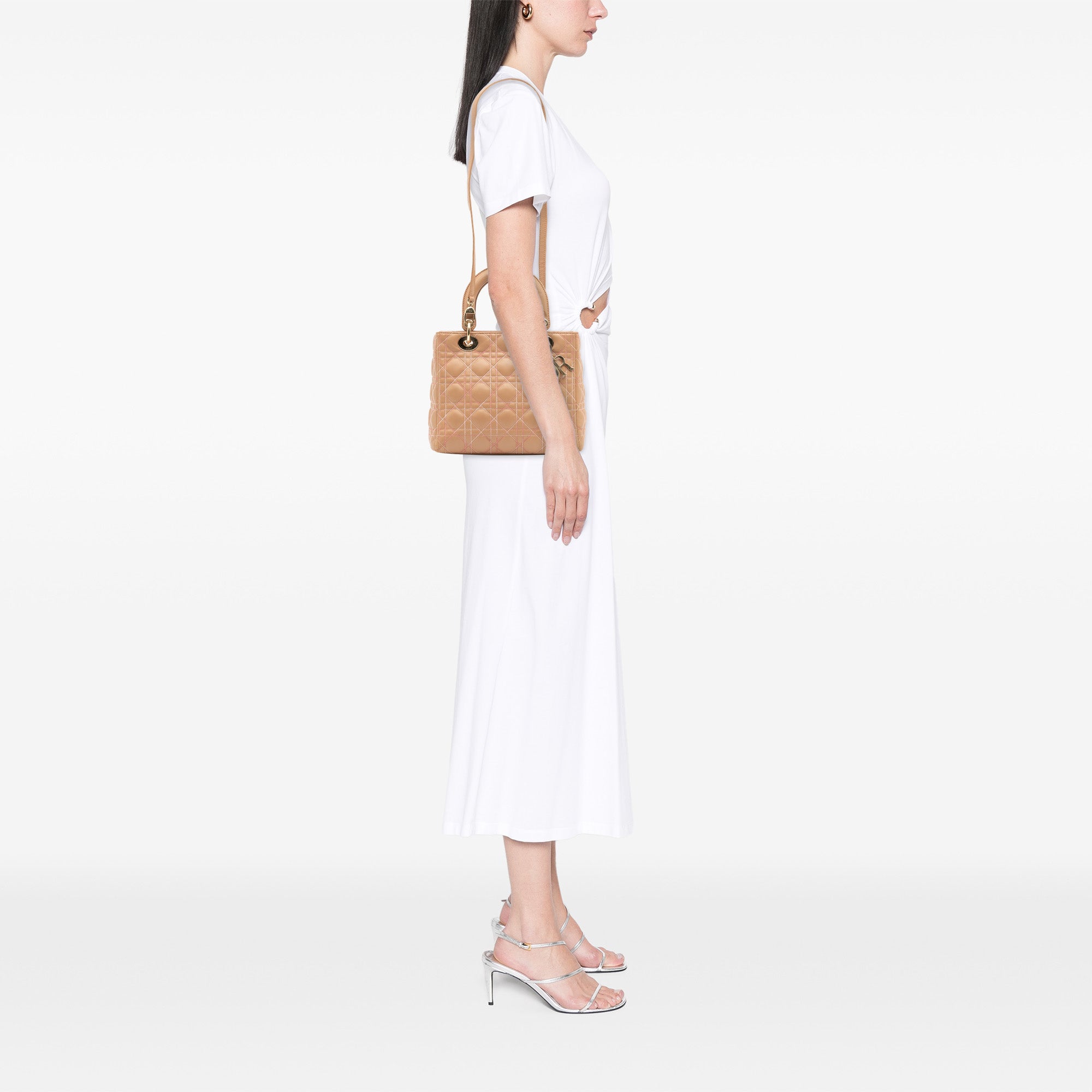 Dior Medium Lambskin Cannage Contrast Stitch Lady Dior - image 11