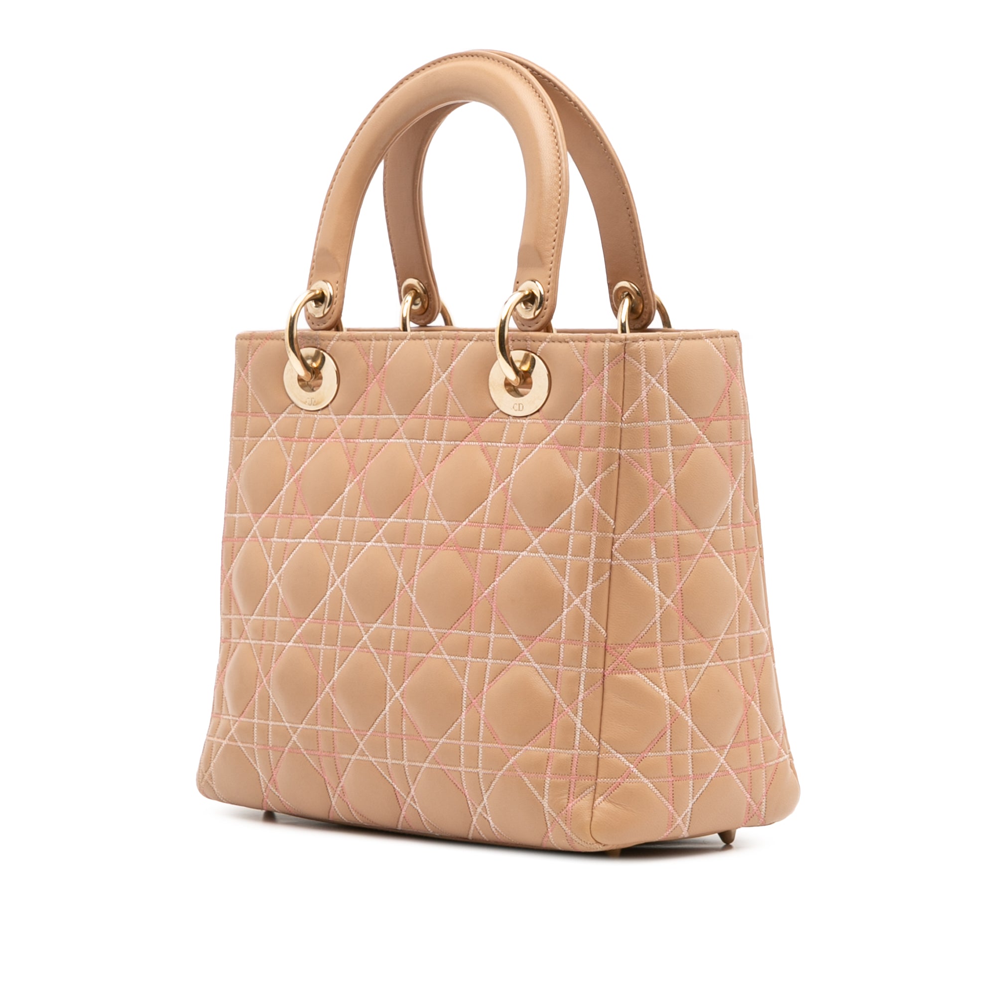 Dior Medium Lambskin Cannage Contrast Stitch Lady Dior - image 2