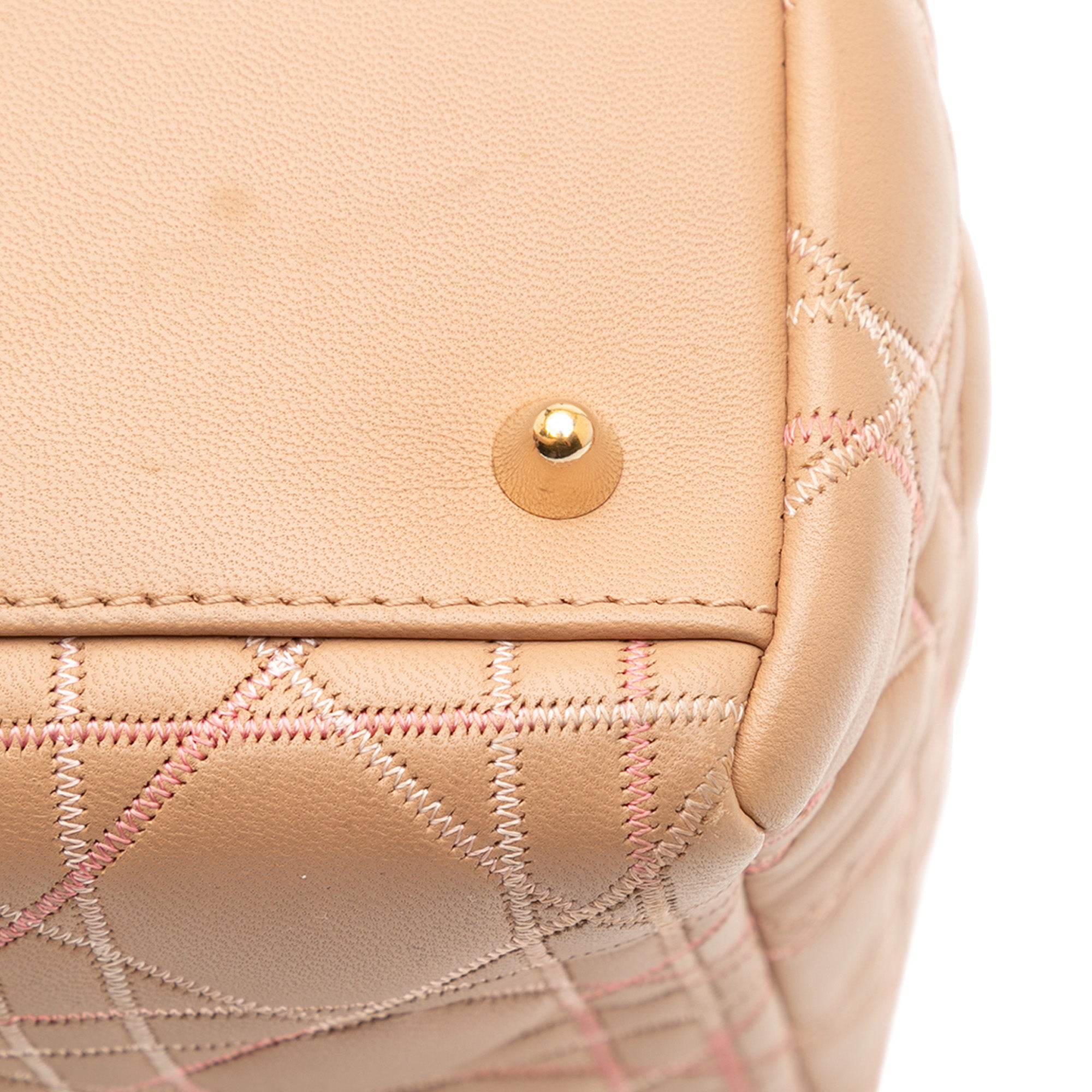 Dior Medium Lambskin Cannage Contrast Stitch Lady Dior - image 8