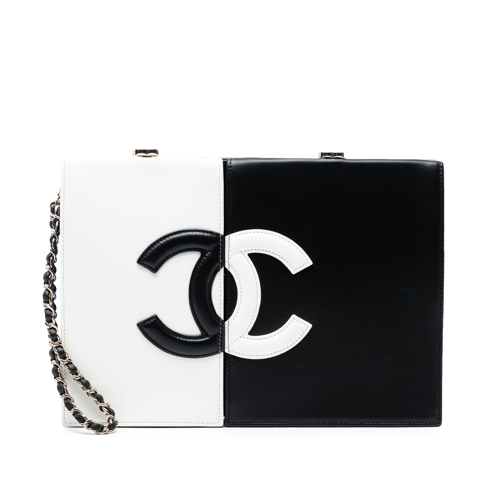 Chanel CC Lambskin Split Clutch with Chain - image 1