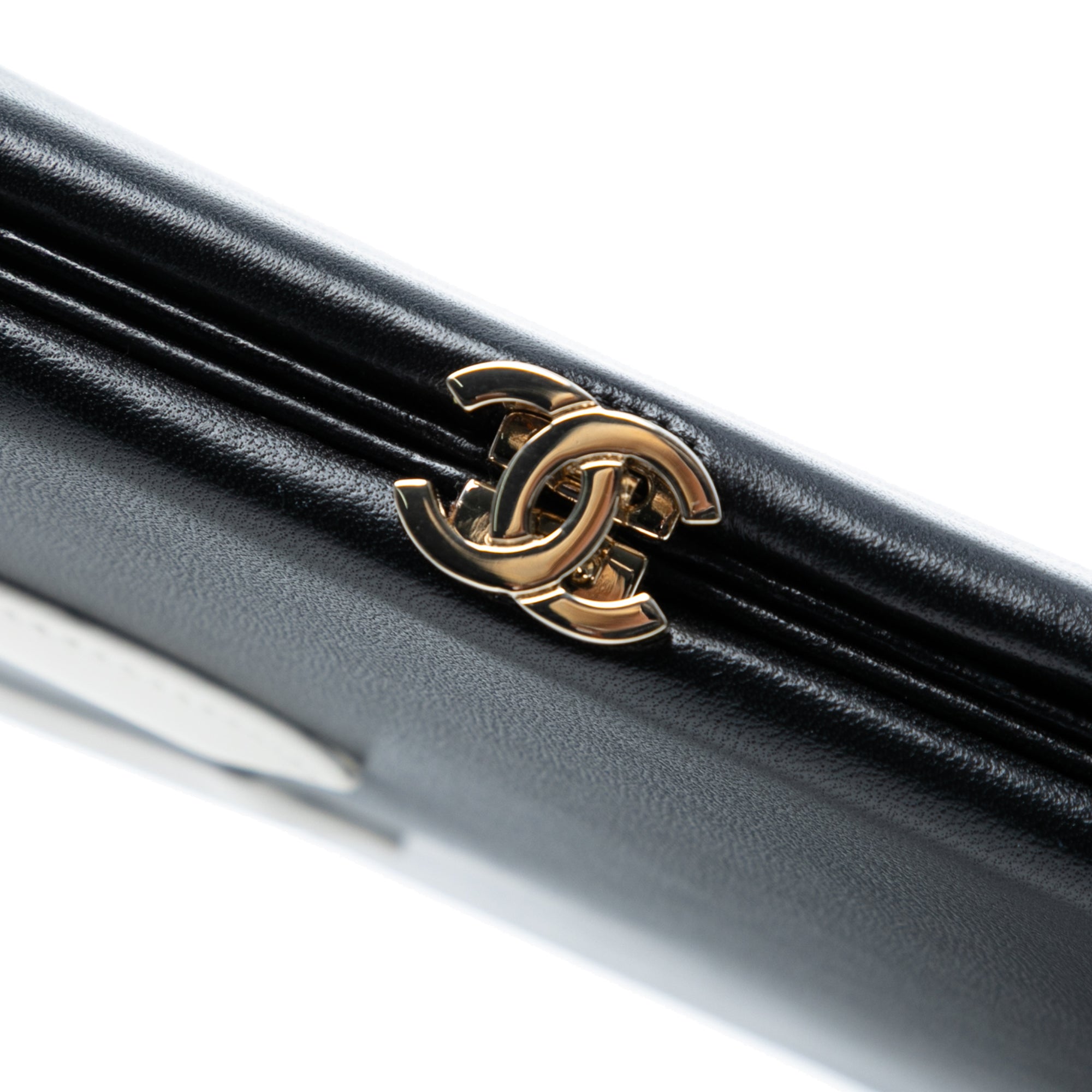 Chanel CC Lambskin Split Clutch with Chain - image 6