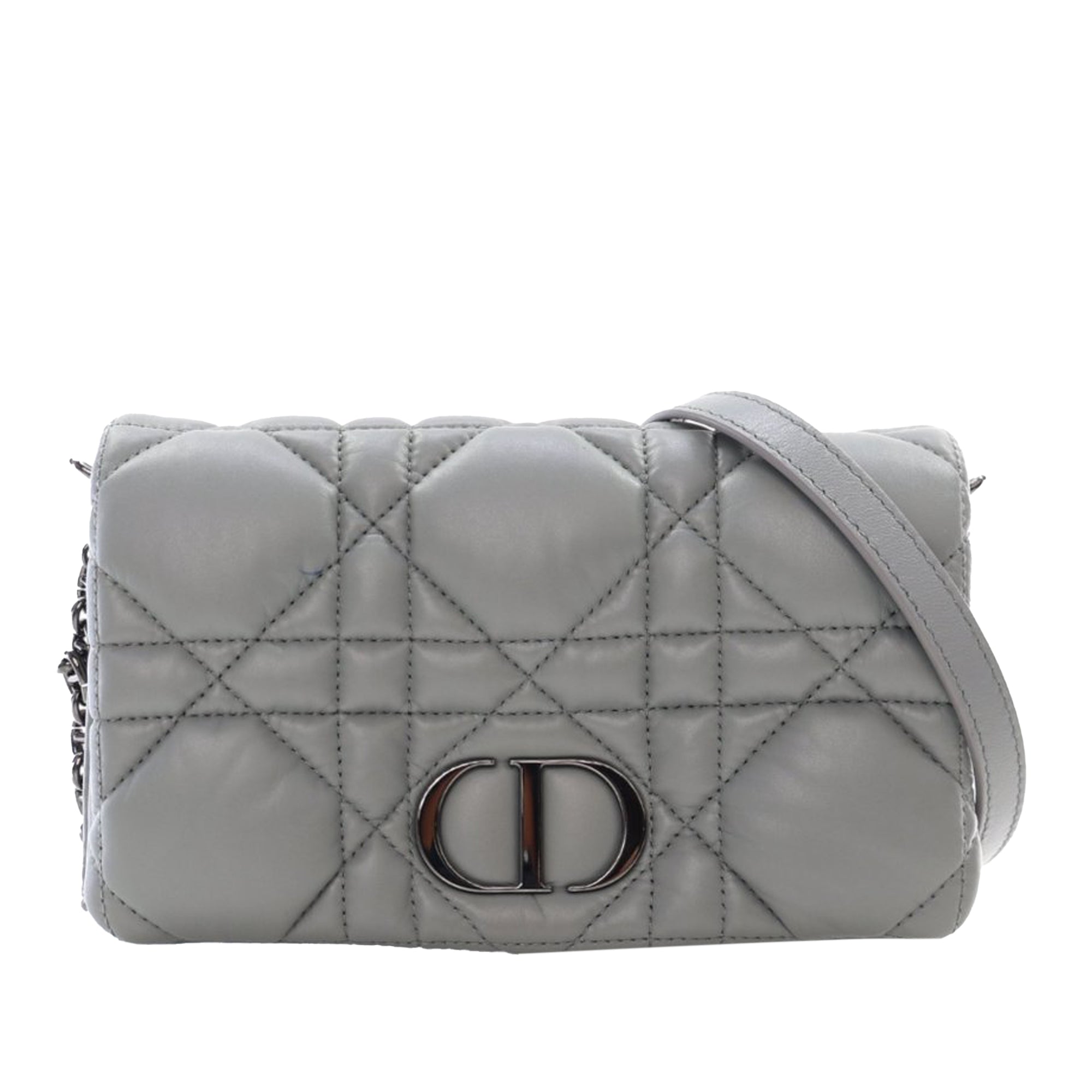 Dior Mini Calfskin Macrocannage Caro Bag - image 1