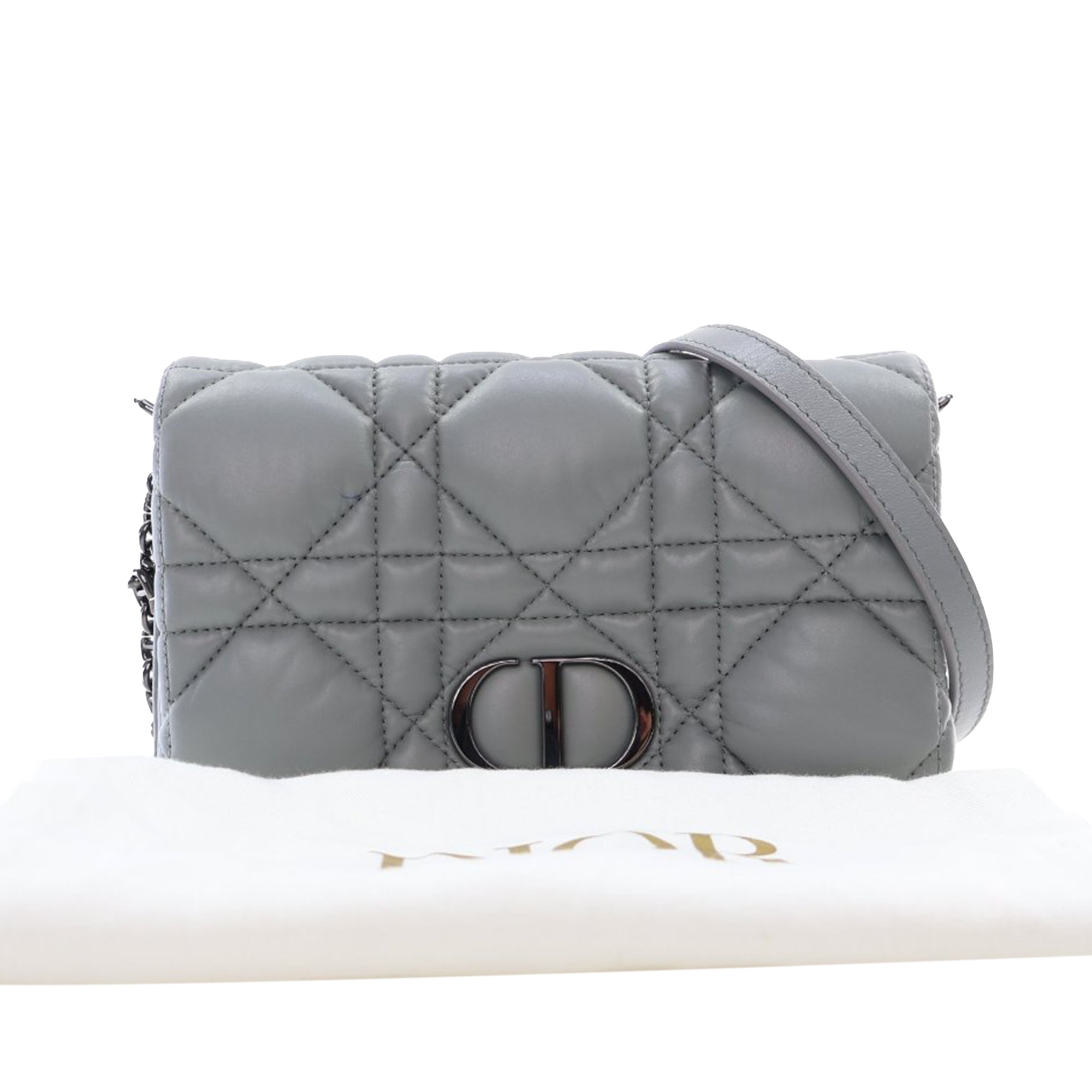 Dior Mini Calfskin Macrocannage Caro Bag - image 11