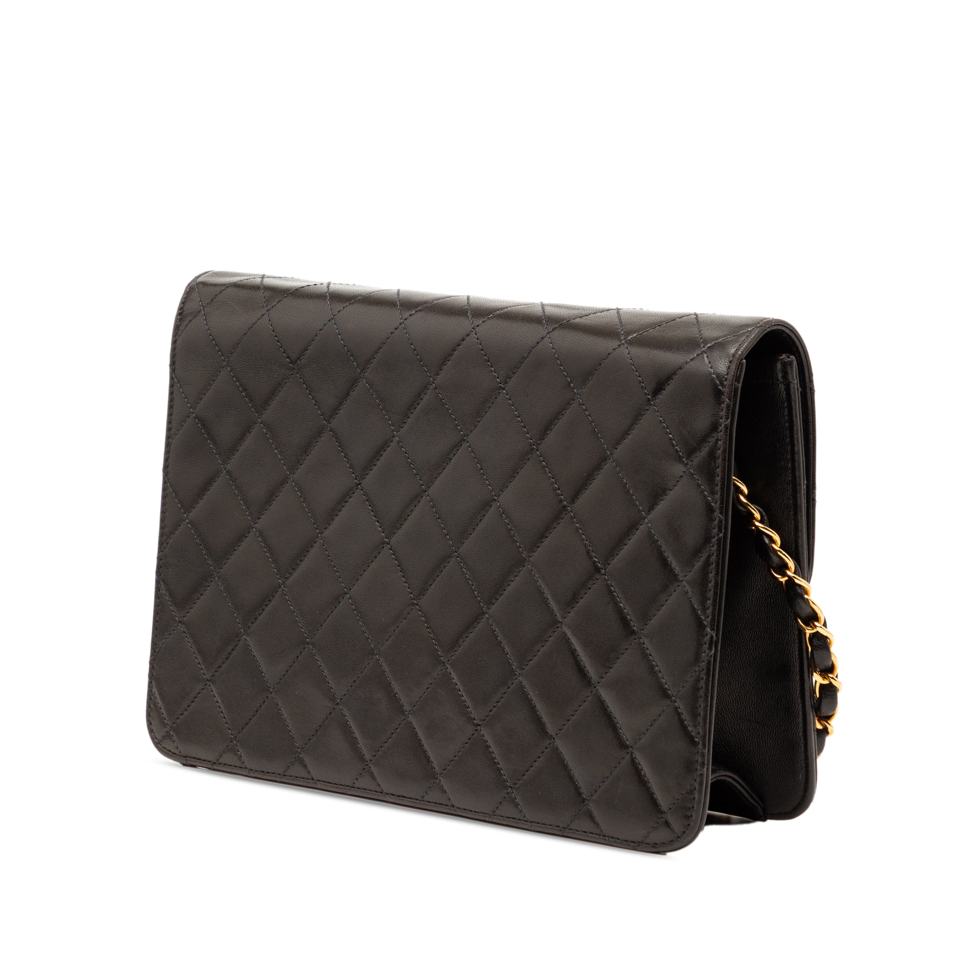Chanel CC Quilted Lambskin Single Flap - image 2