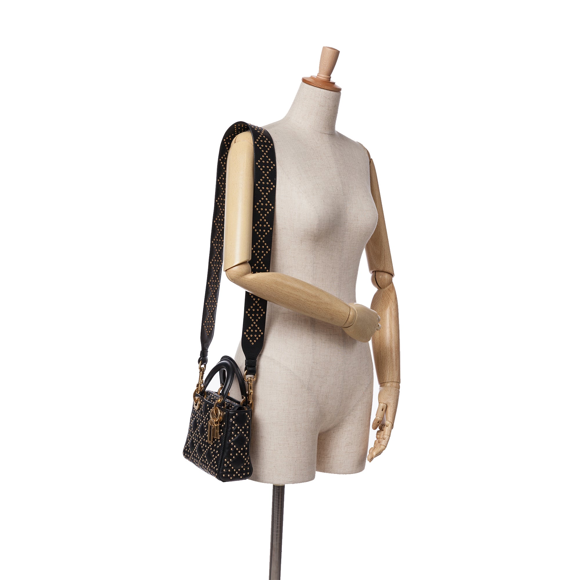 Dior Mini Lambskin Cannage Studded Supple Lady Dior - image 10