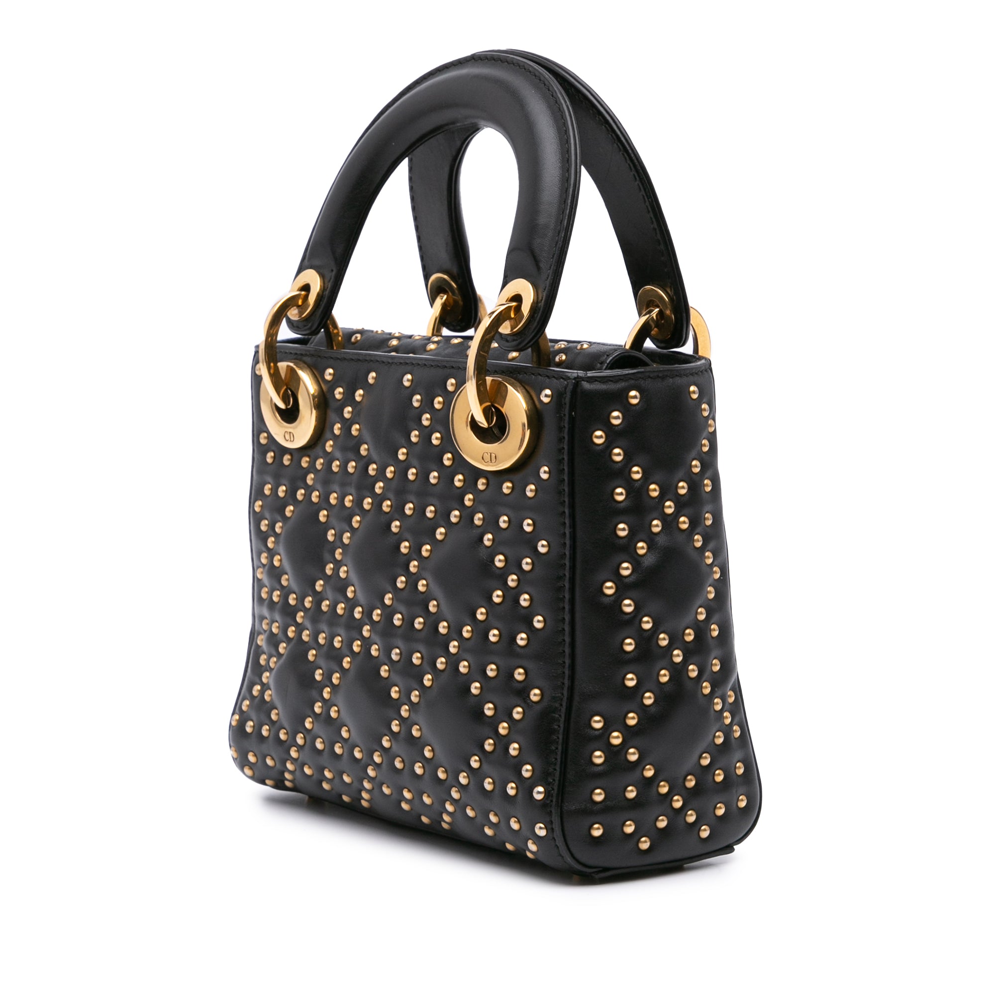 Dior Mini Lambskin Cannage Studded Supple Lady Dior - image 2