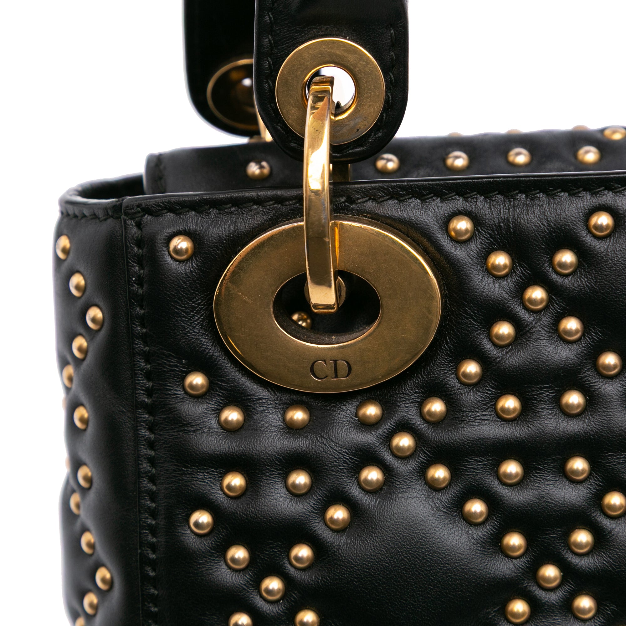 Dior Mini Lambskin Cannage Studded Supple Lady Dior - image 7