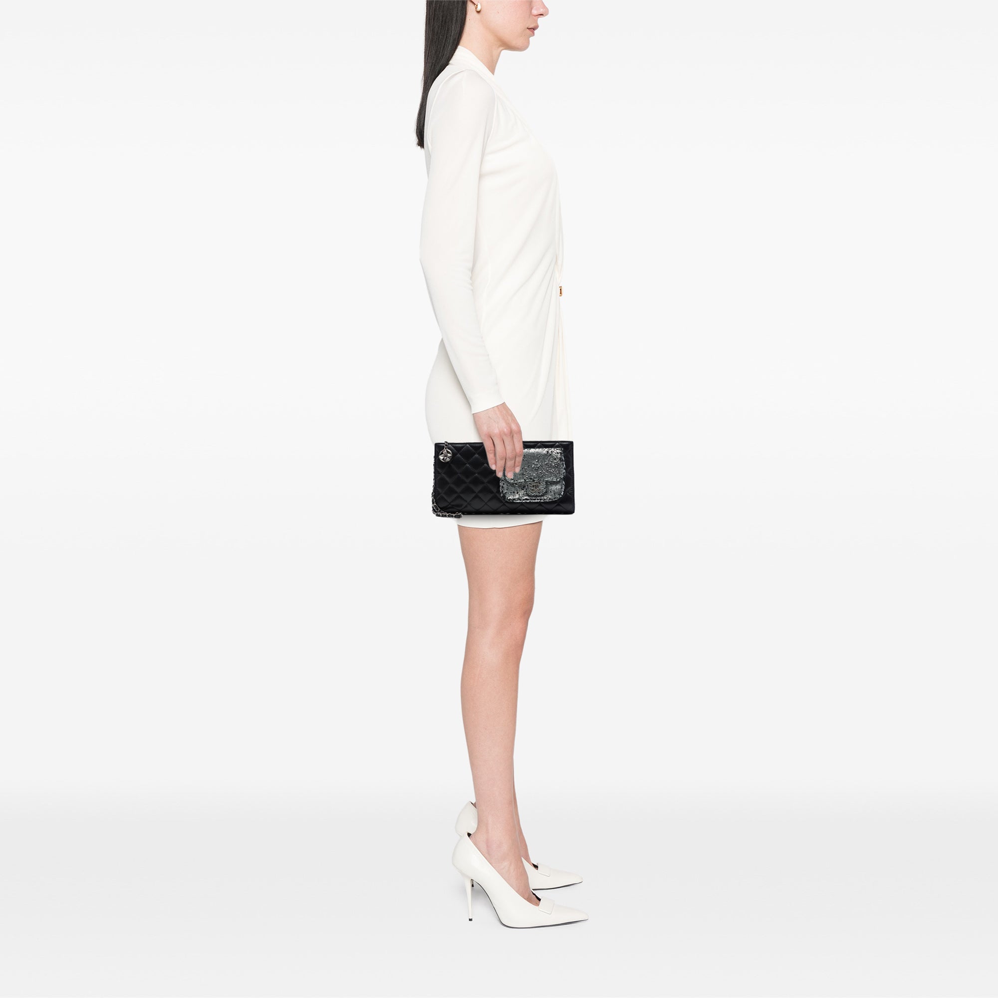 Chanel Metallic and Quilted Lambskin Mineral Nights Pochette Wristlet - image 6