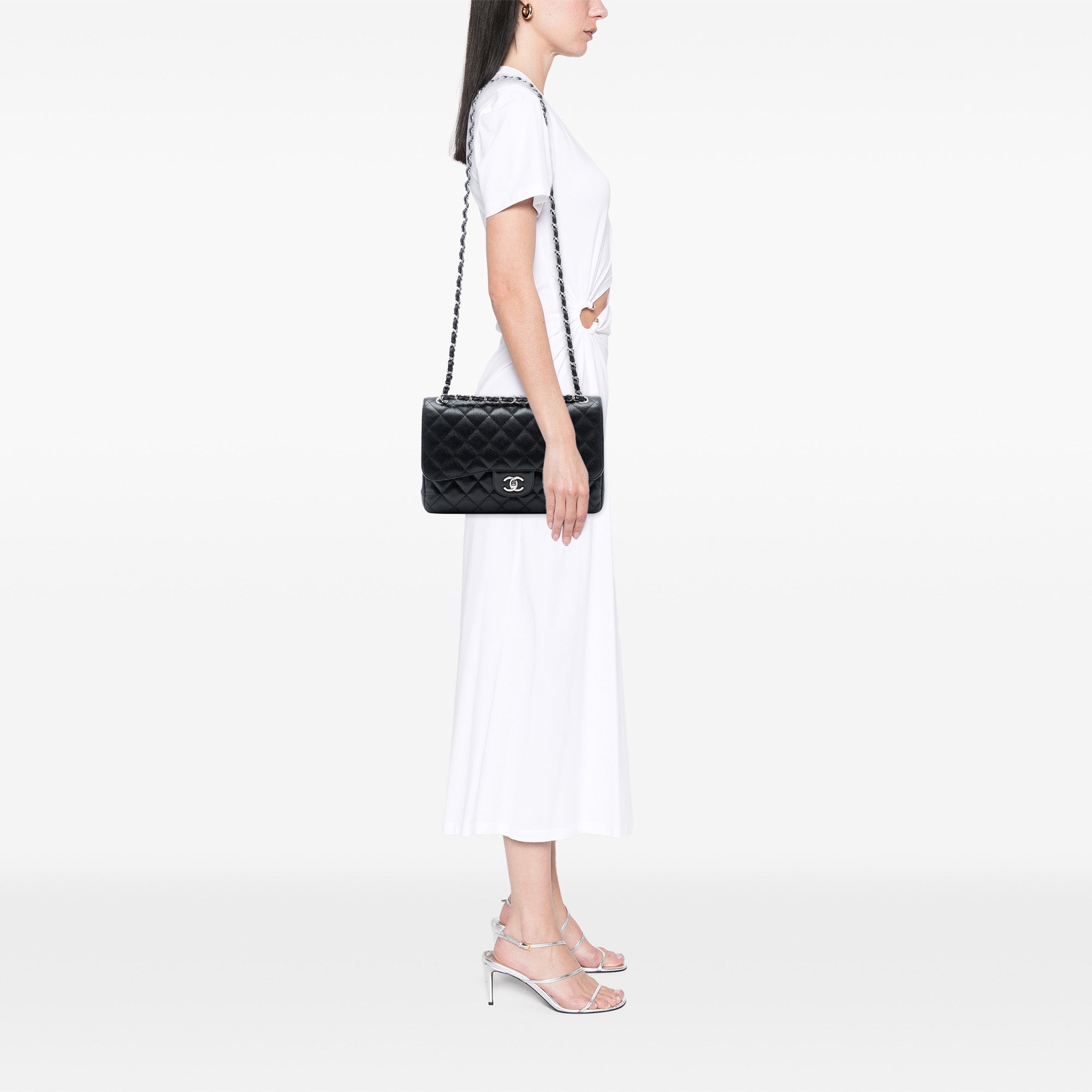 Chanel Jumbo Classic Caviar Double Flap - image 7