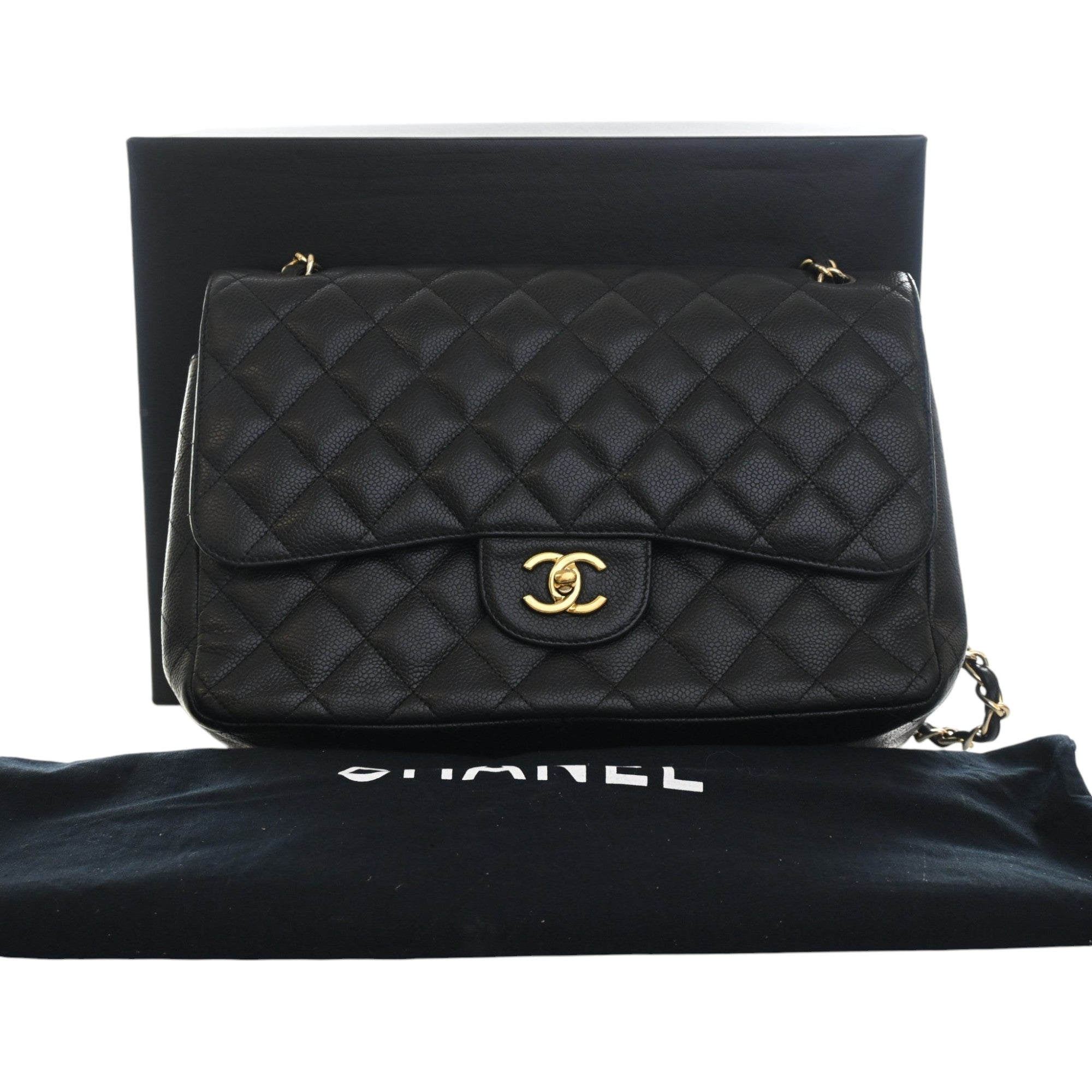 Chanel Jumbo Classic Caviar Double Flap - image 15