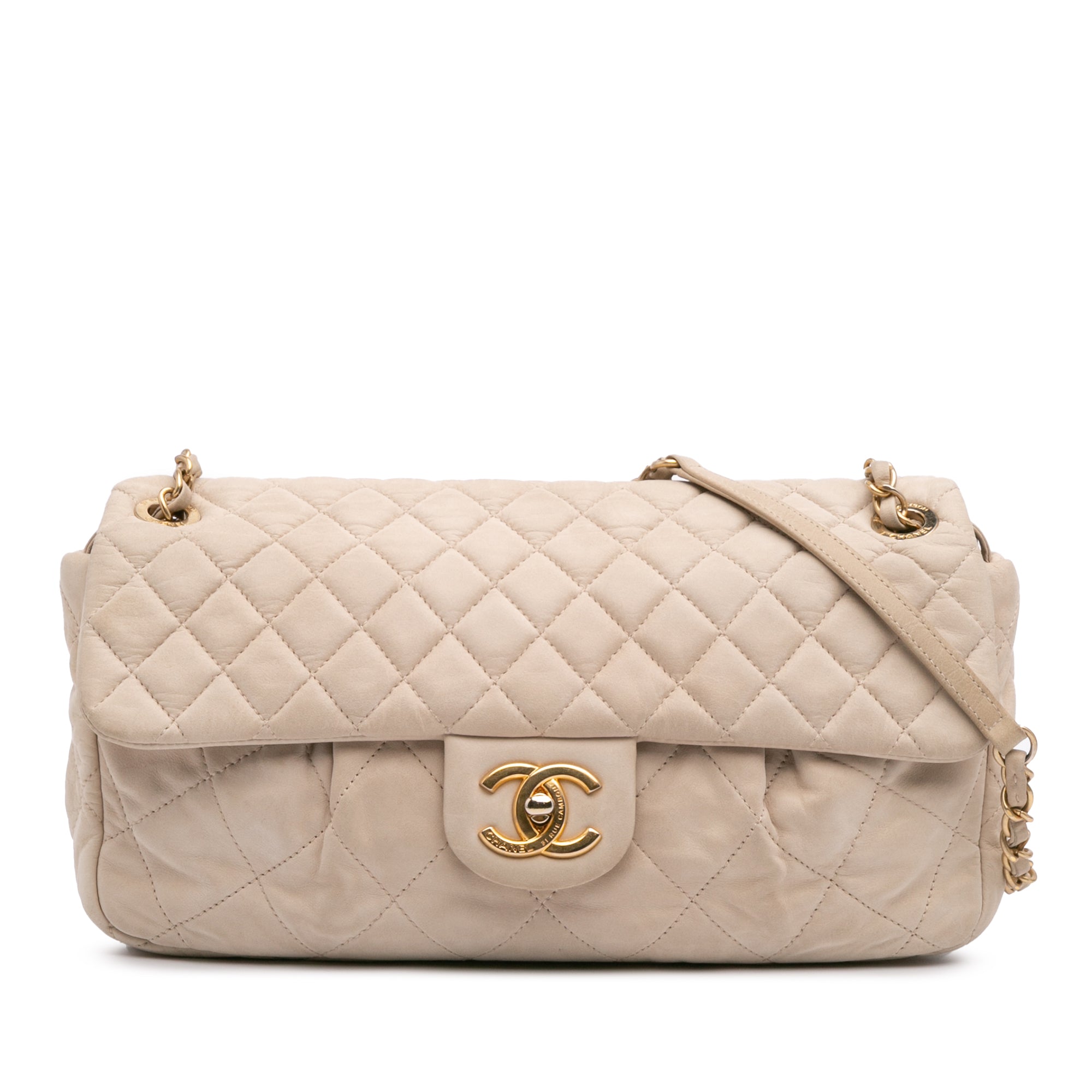 Chanel Large Iridescent Calfskin Chic Quilt Flap - image 1