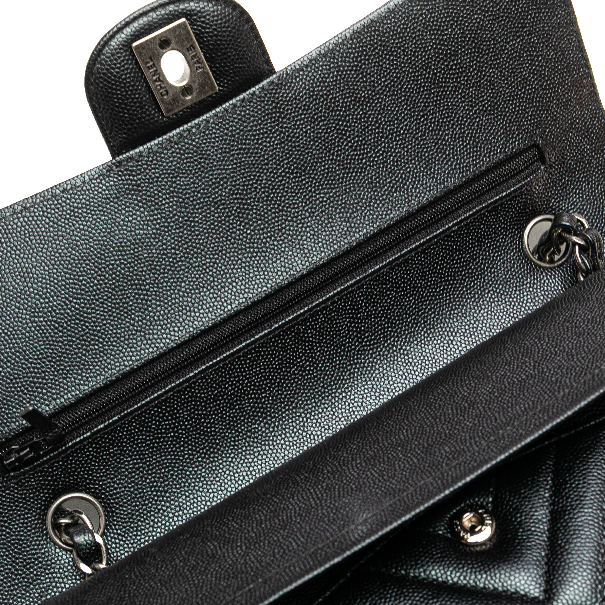 Chanel Medium Classic Chevron Caviar Double Flap - image 7