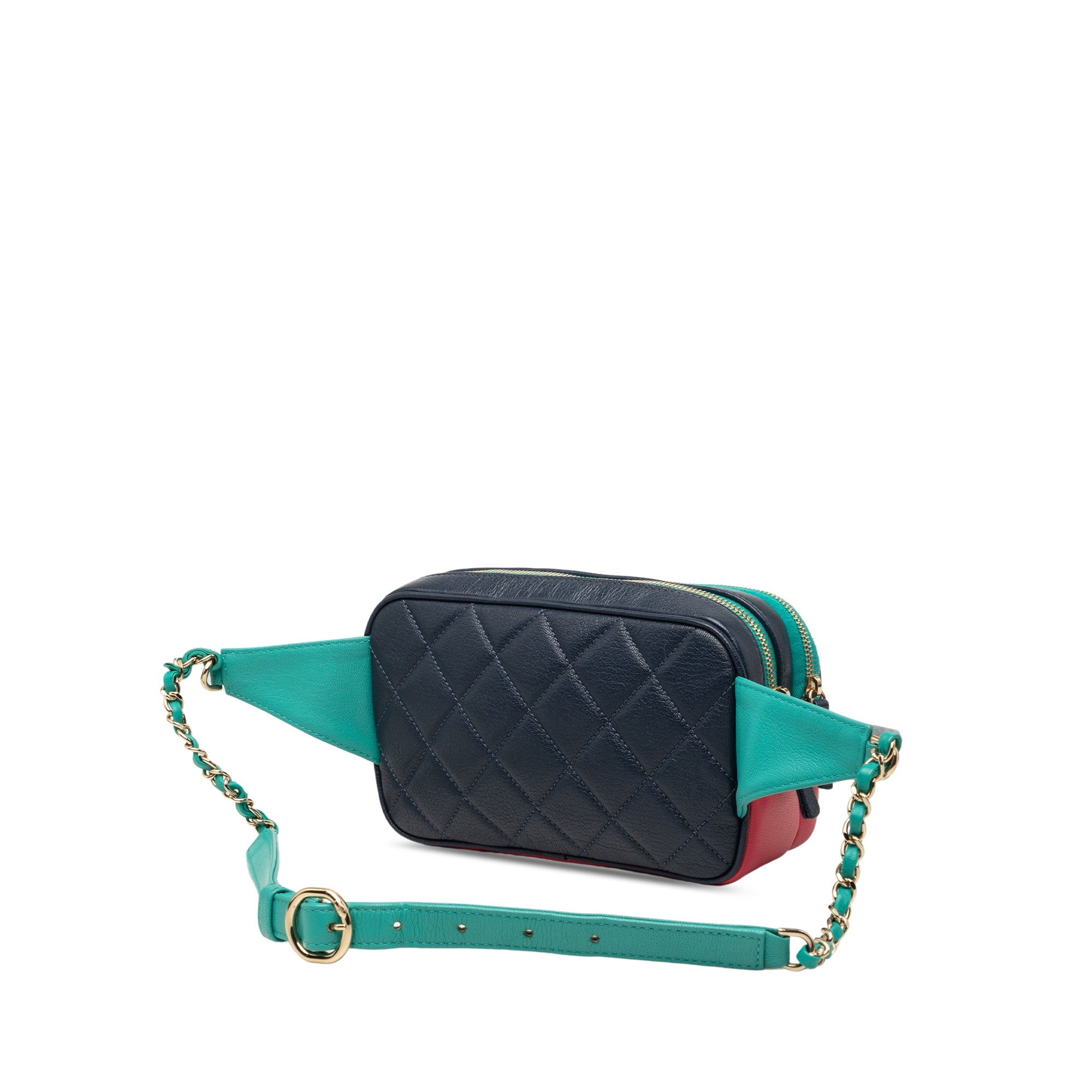 Chanel Tricolor Quilted Goatskin In and Out Belt Bag - image 2