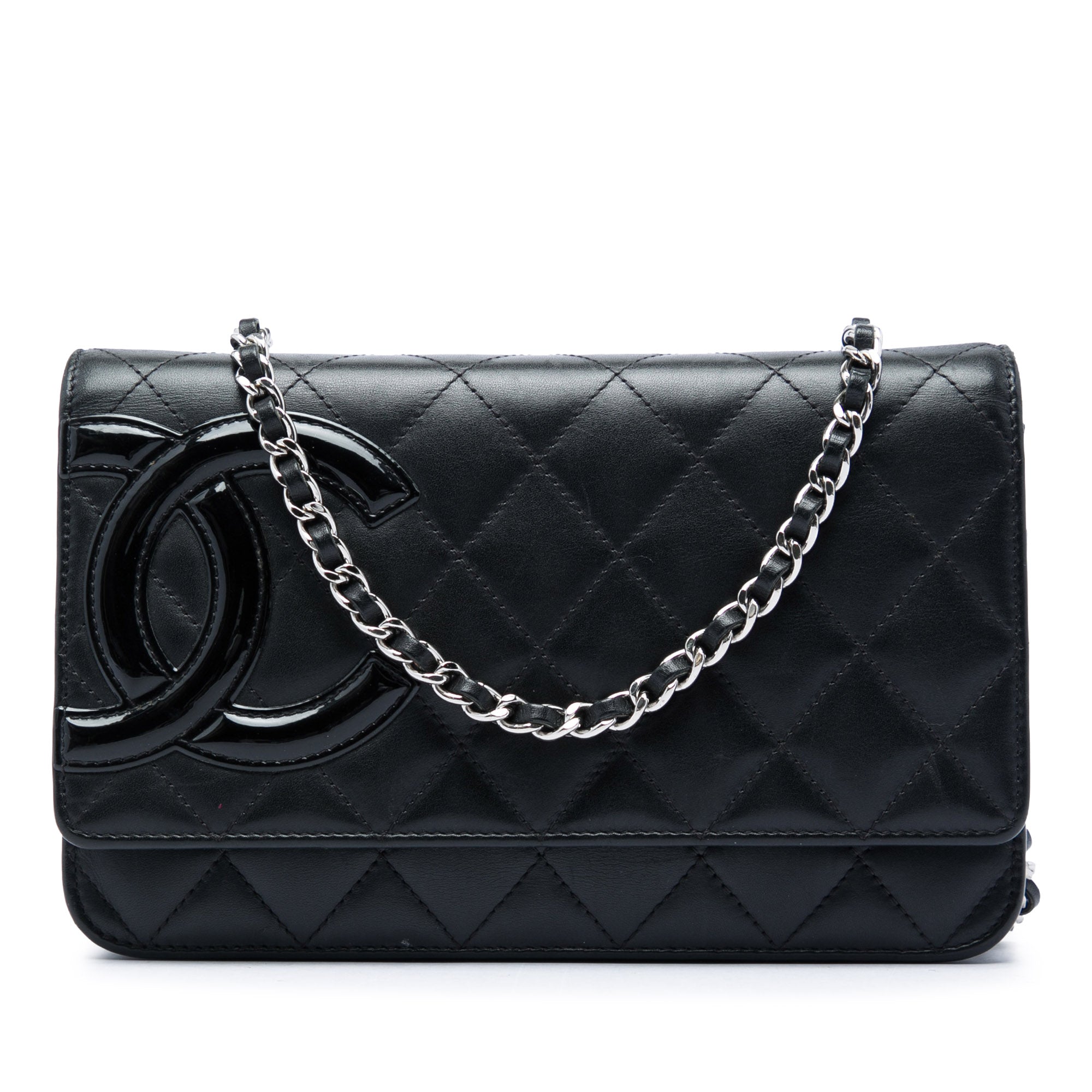 Chanel Quilted Lambskin Cambon Ligne Wallet On Chain - image 1