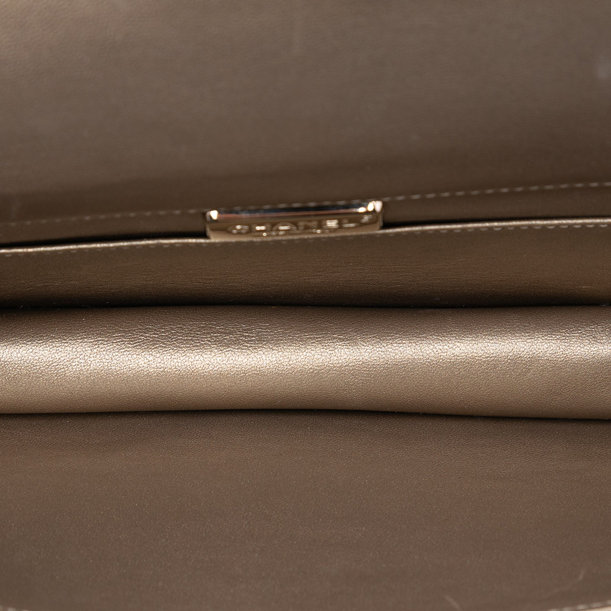 Chanel Quilted Lambskin Studded Boy Flap Clutch - image 4