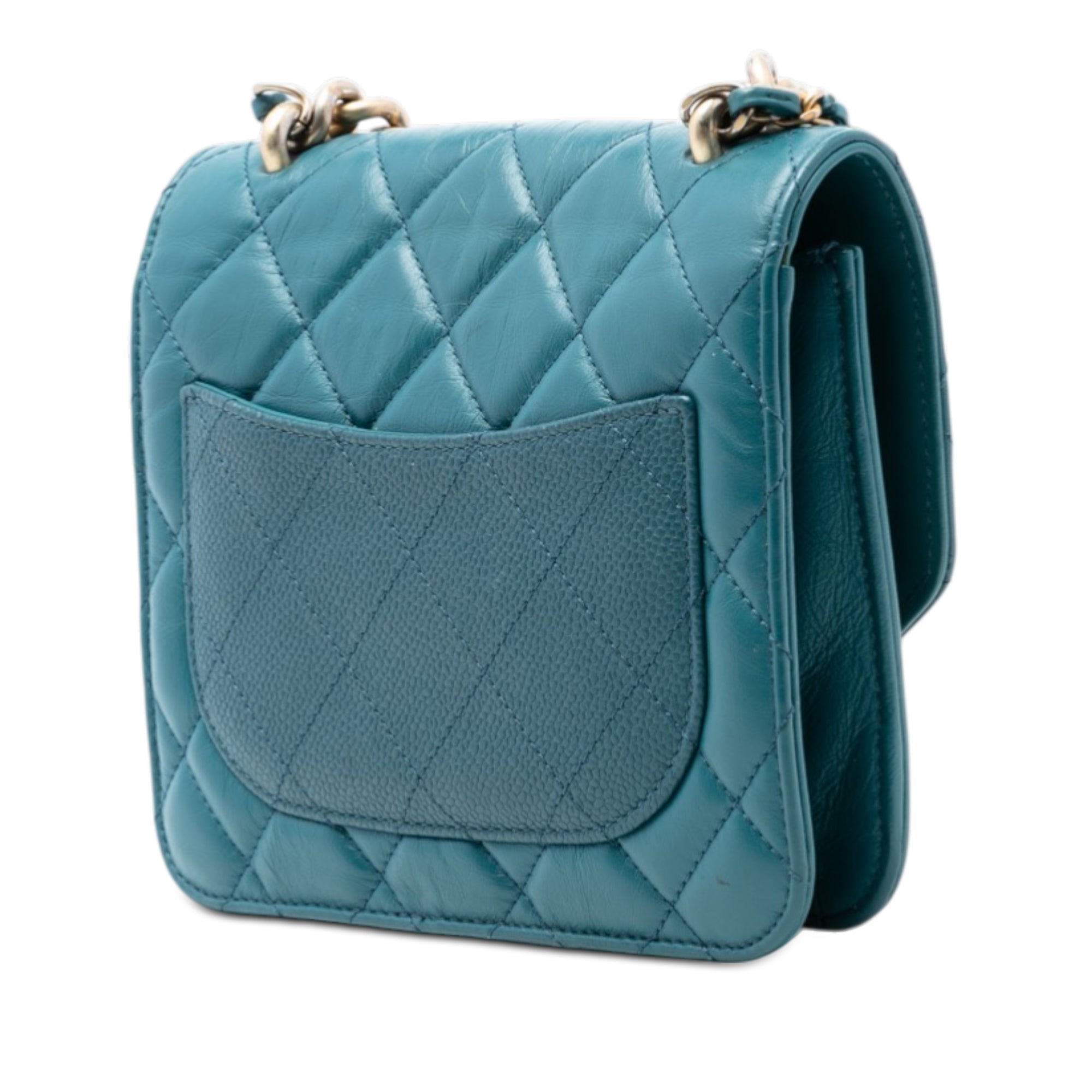 Chanel Mini Quilted Calfskin and Caviar Chain Handle Flap - image 2