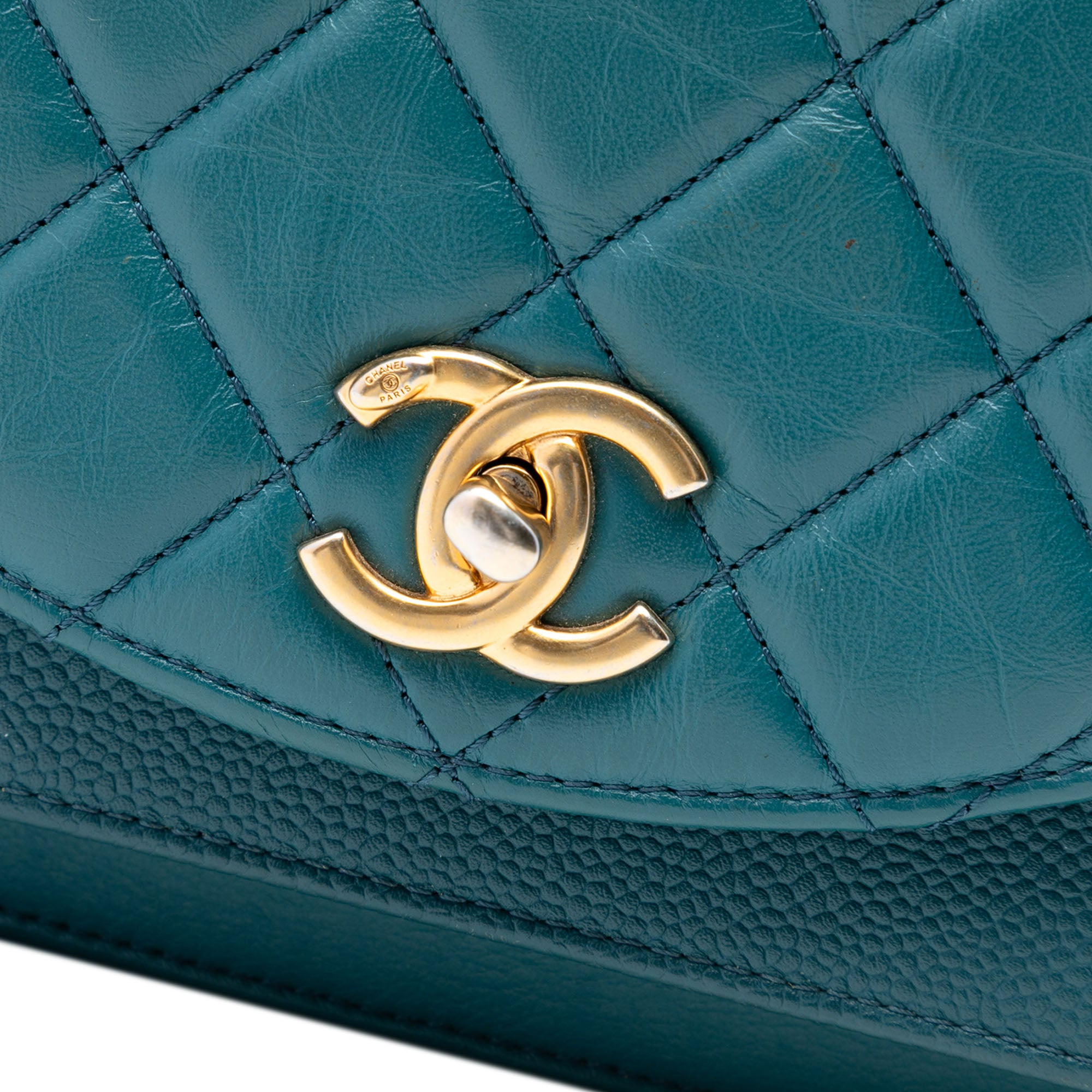 Chanel Mini Quilted Calfskin and Caviar Chain Handle Flap - image 6