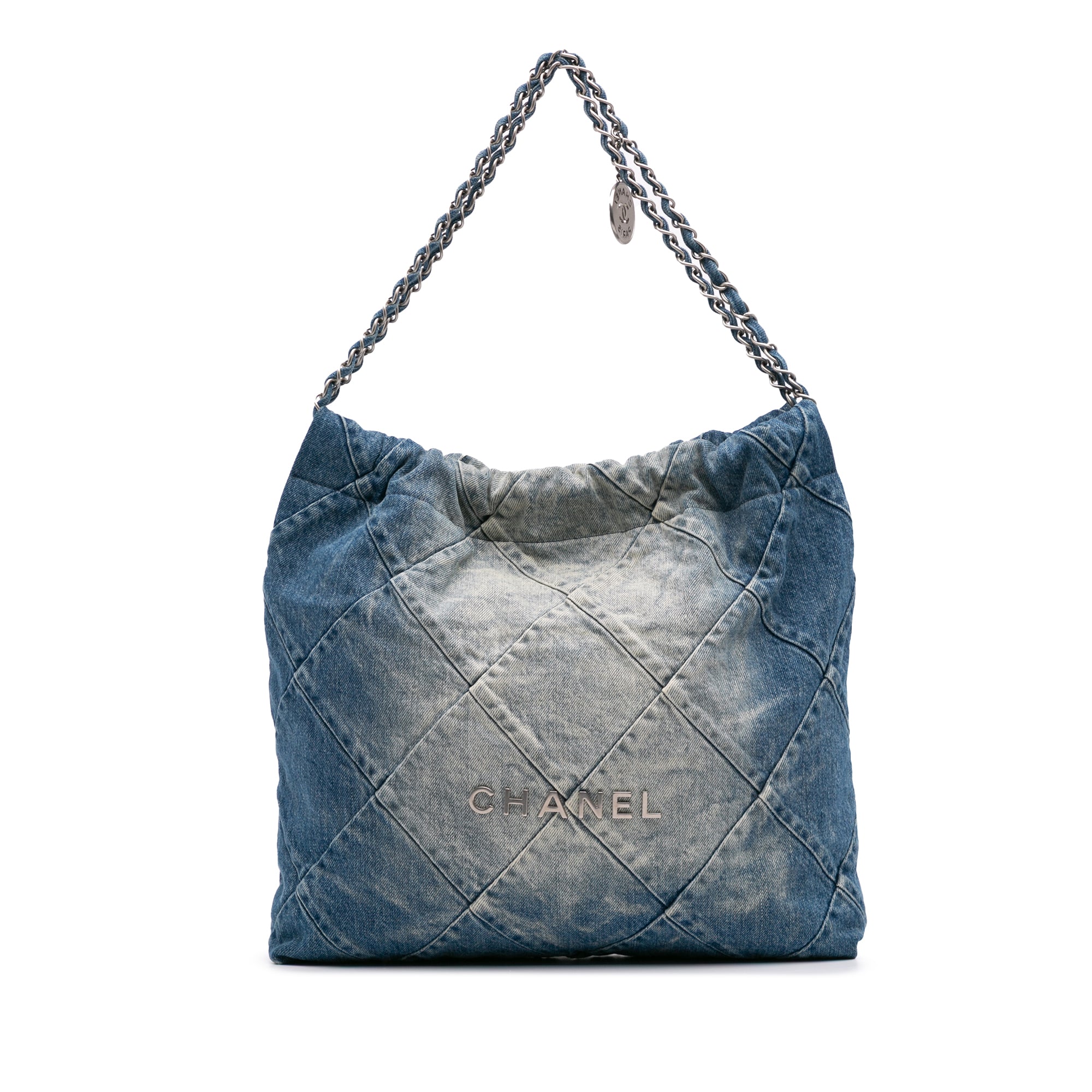 Chanel Small Quilted Denim 22 Handbag - image 1
