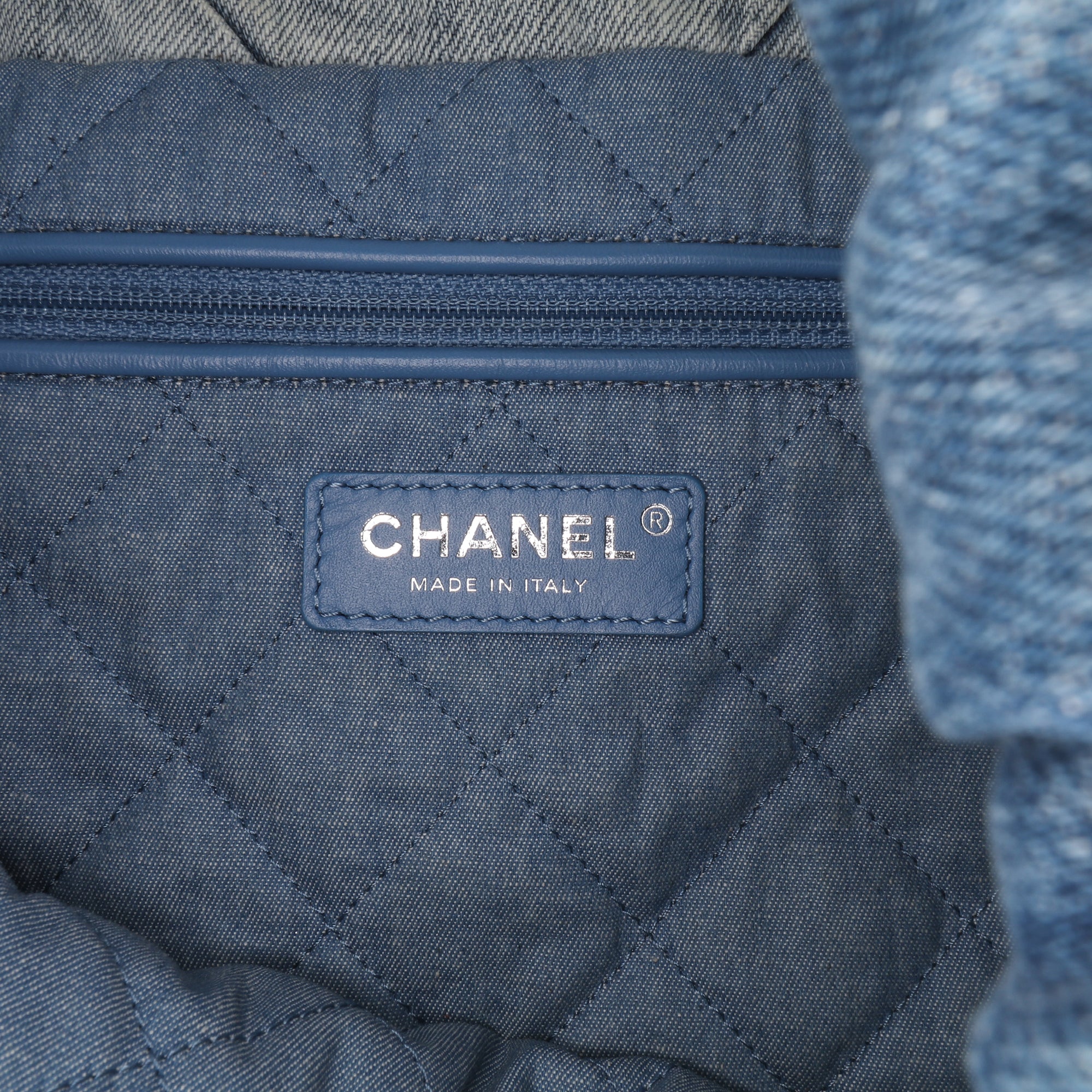 Chanel Small Quilted Denim 22 Handbag - image 5