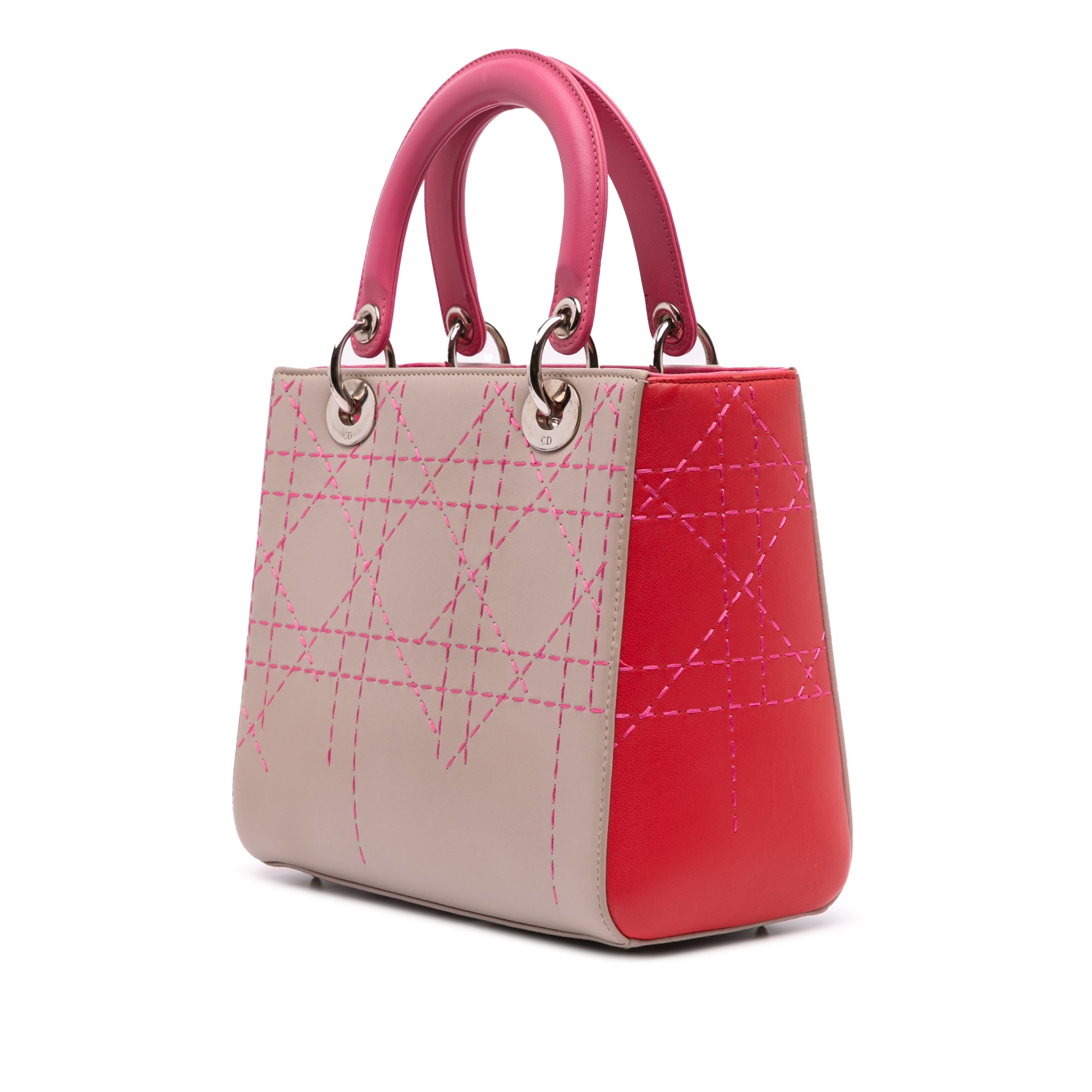 Dior Medium Tricolor Lambskin Macrocannage Stitched Lady Dior - image 2