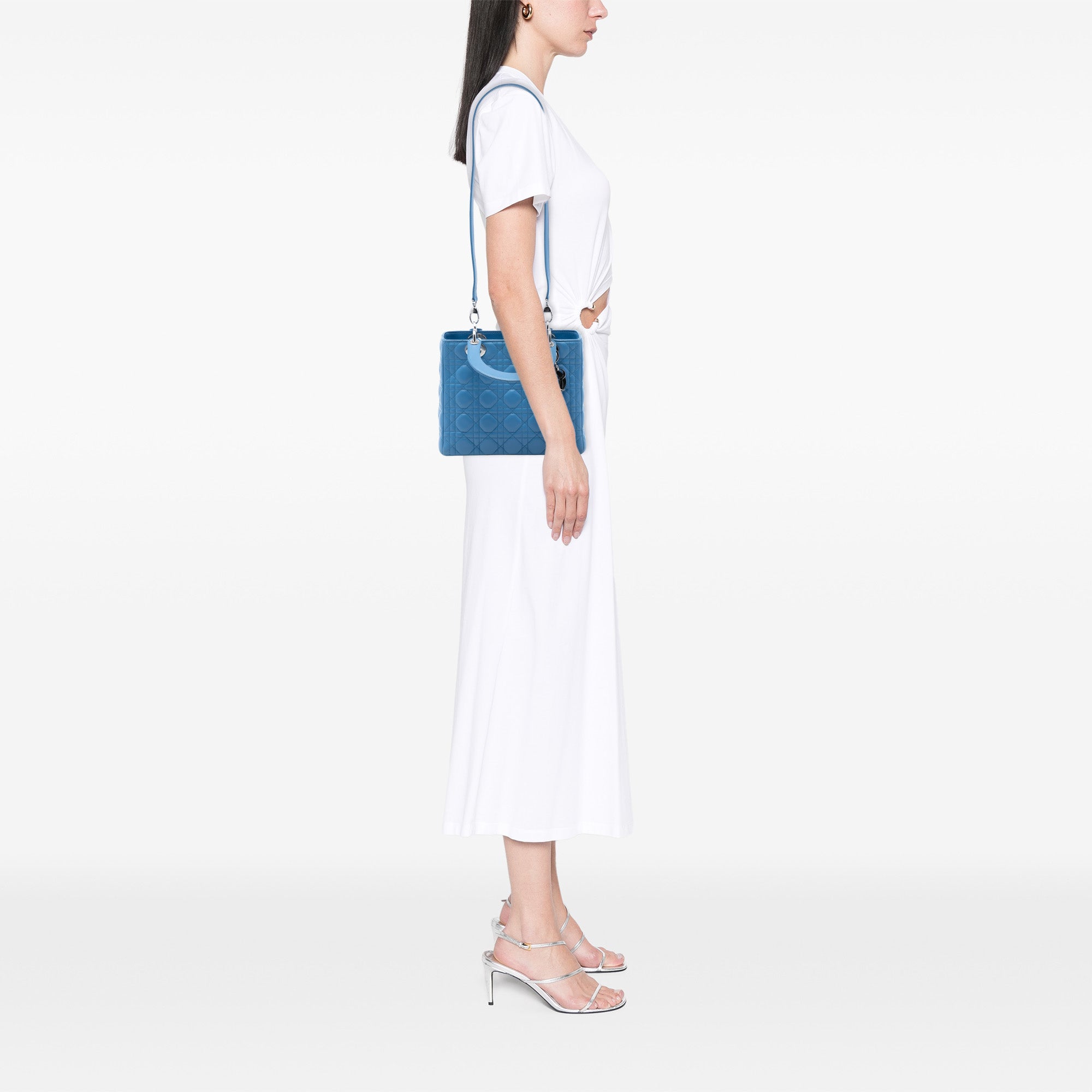 Dior Medium Lambskin Cannage Lady Dior - image 7