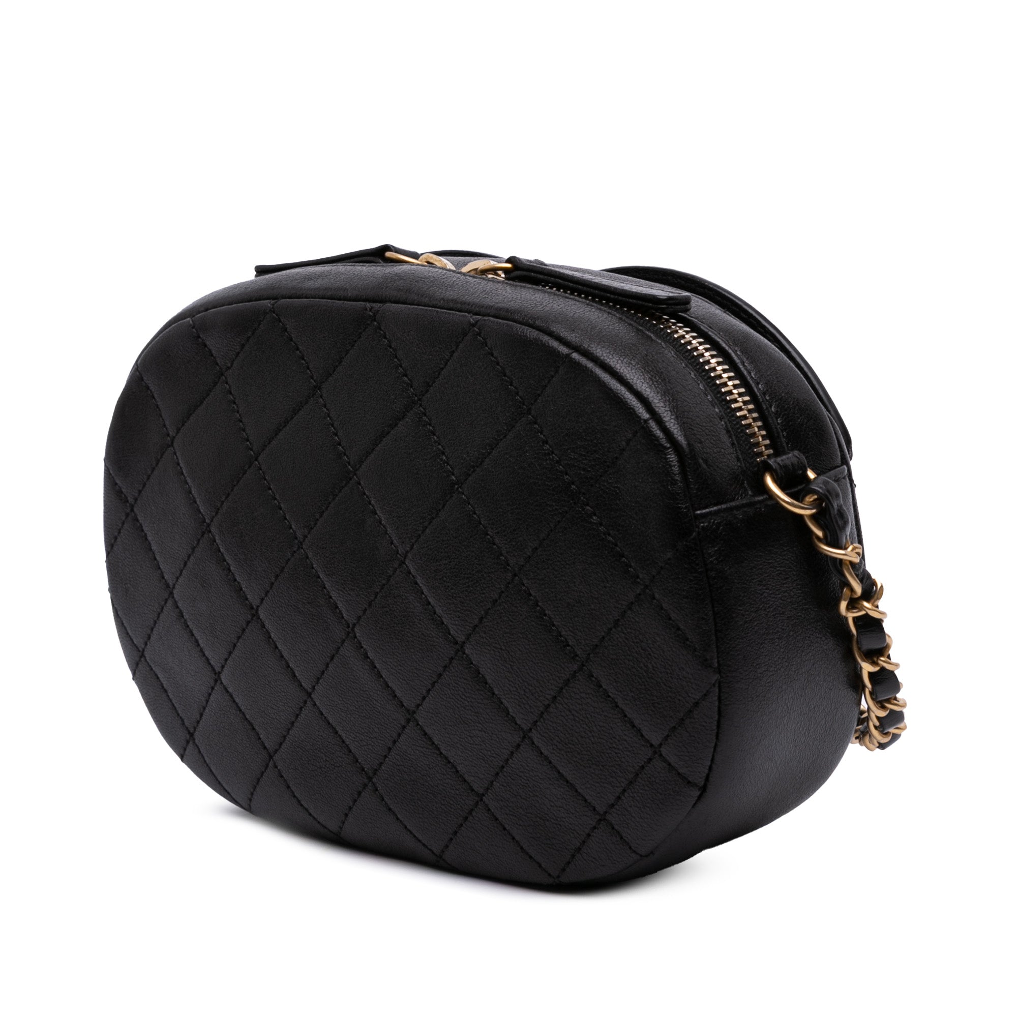 Chanel CC Quilted Lambskin Coco Midnight Camera Bag - image 2