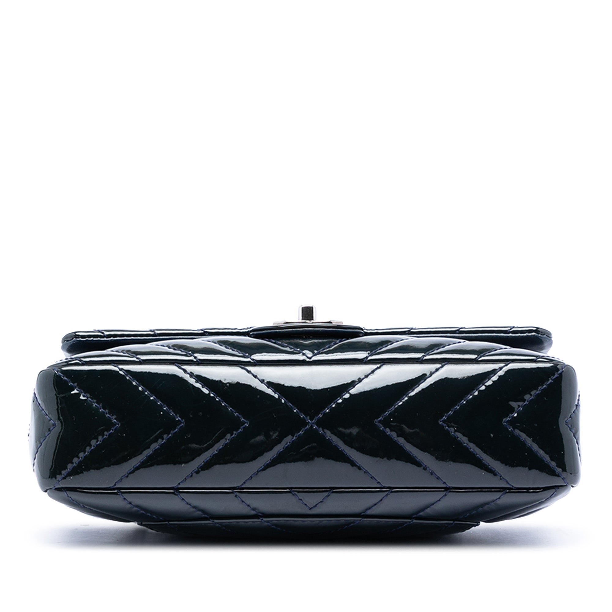 Chanel Small Classic Chevron Patent Single Flap - image 3