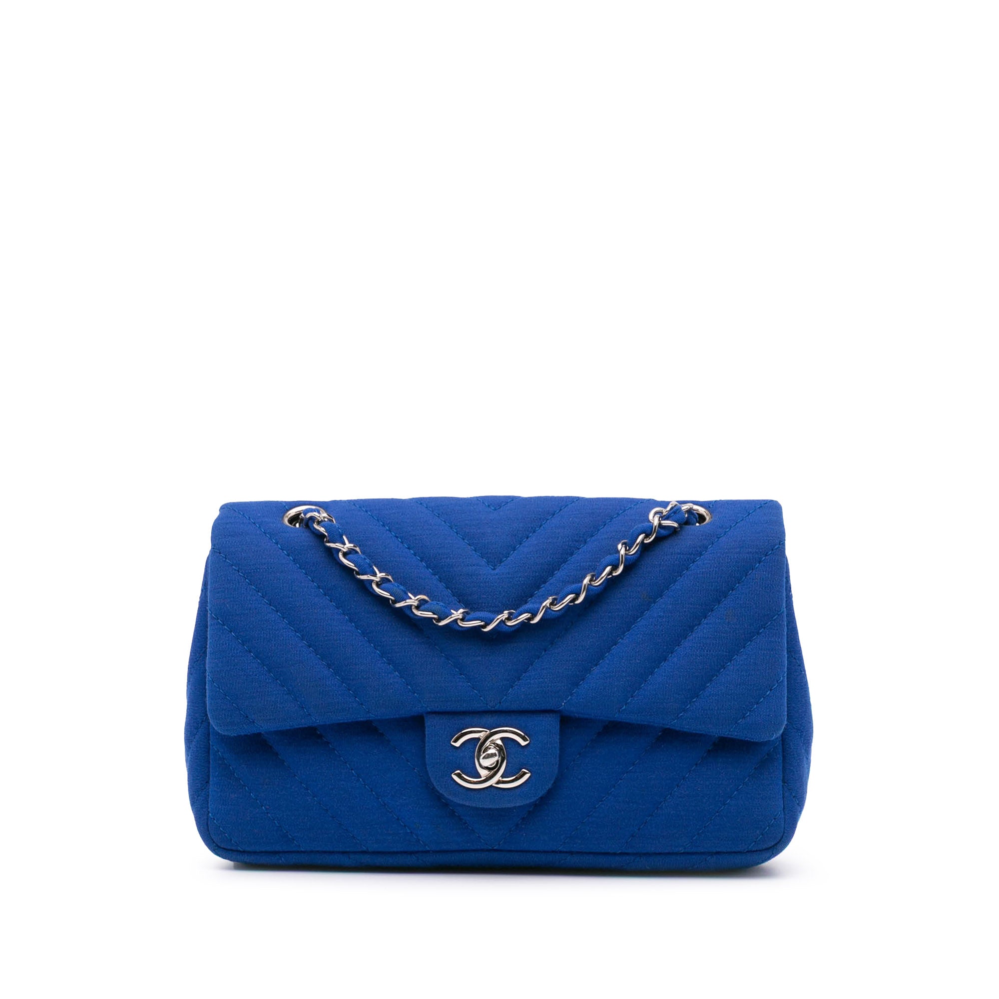 Chanel Medium Chevron Jersey Single Flap - image 1