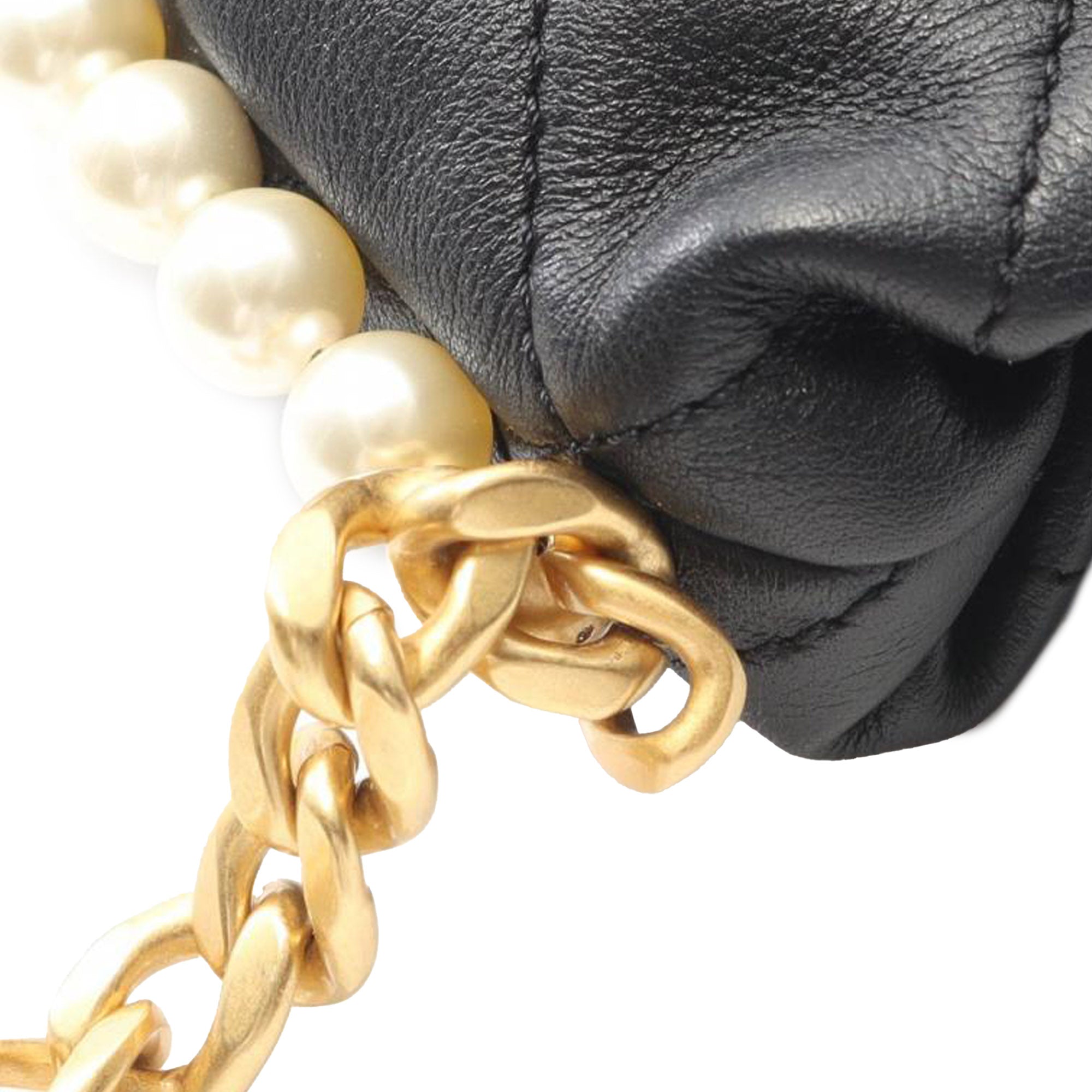 Chanel Mini Quilted Calfskin About Pearls Drawstring Bucket Bag - image 14