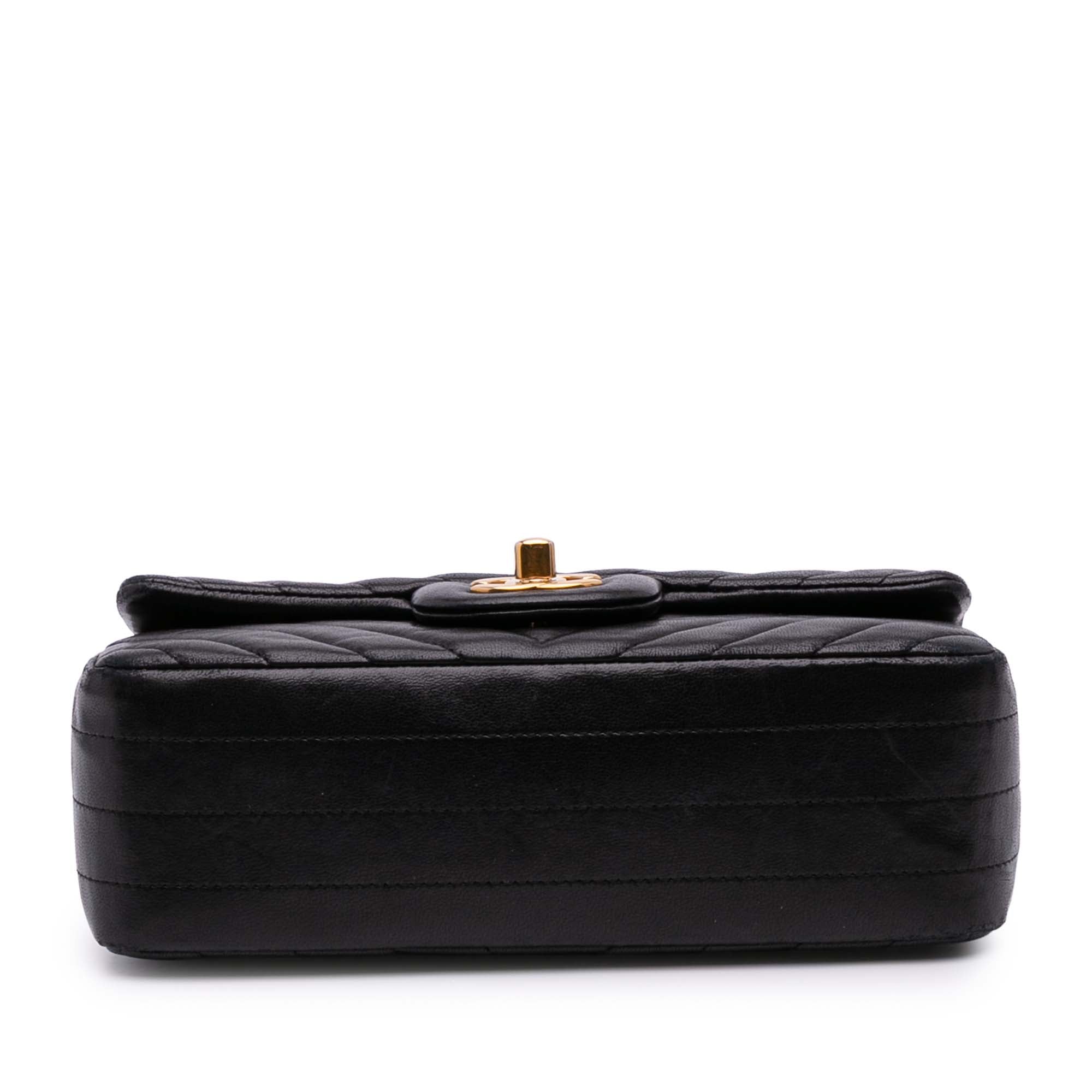 Chanel Mini Rectangular Classic Chevron Lambskin Single Flap