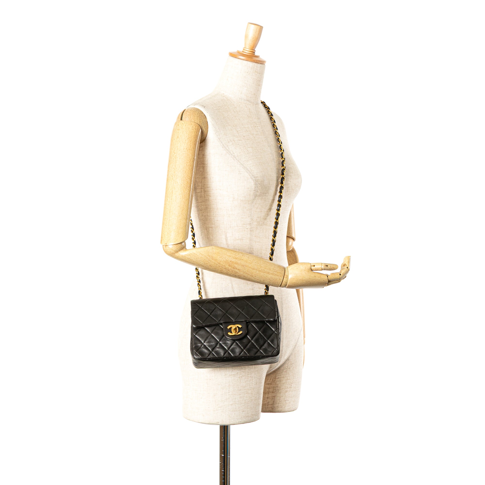 Chanel Mini Square Classic Lambskin Single Flap - image 16
