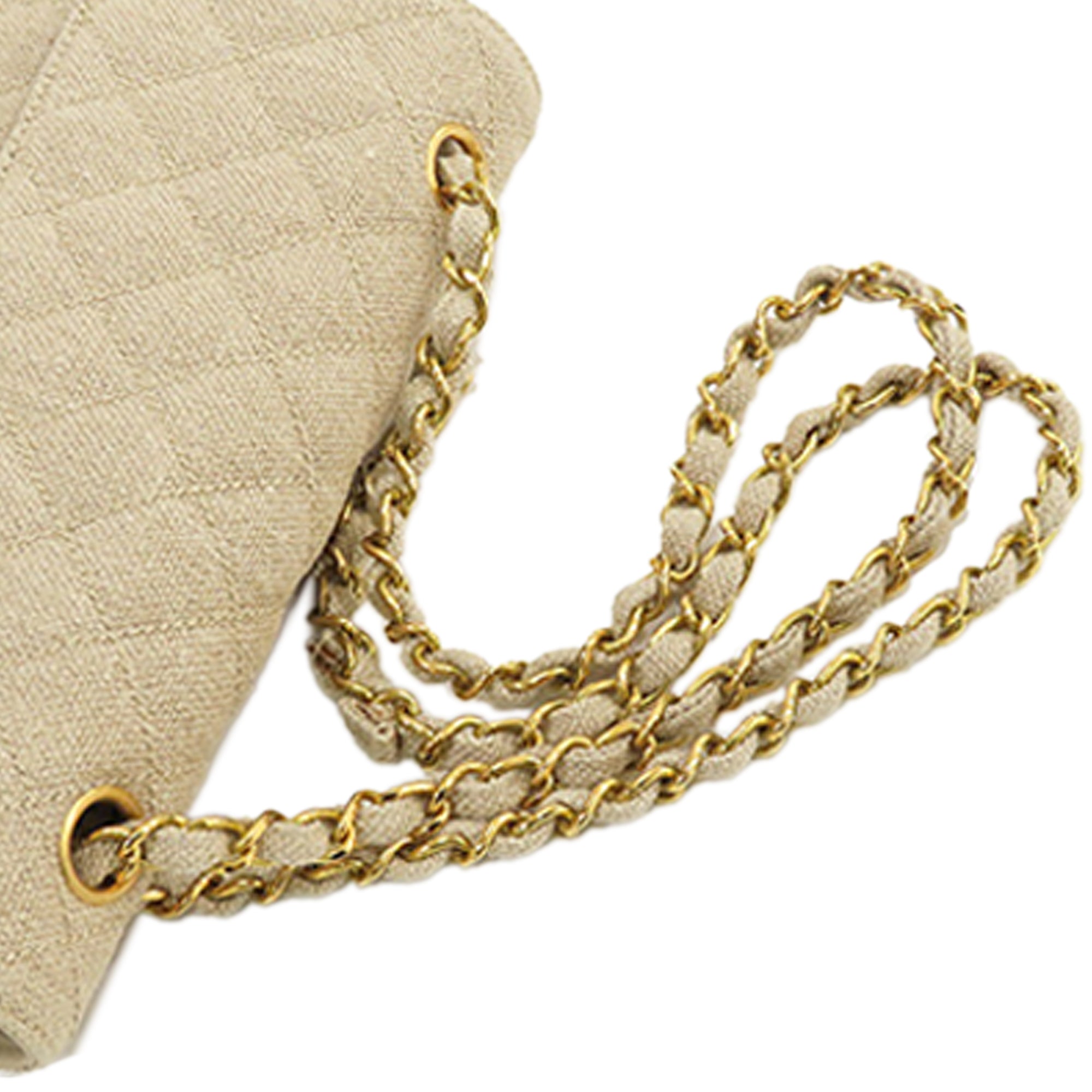 Chanel Small Classic Linen Double Flap - image 12