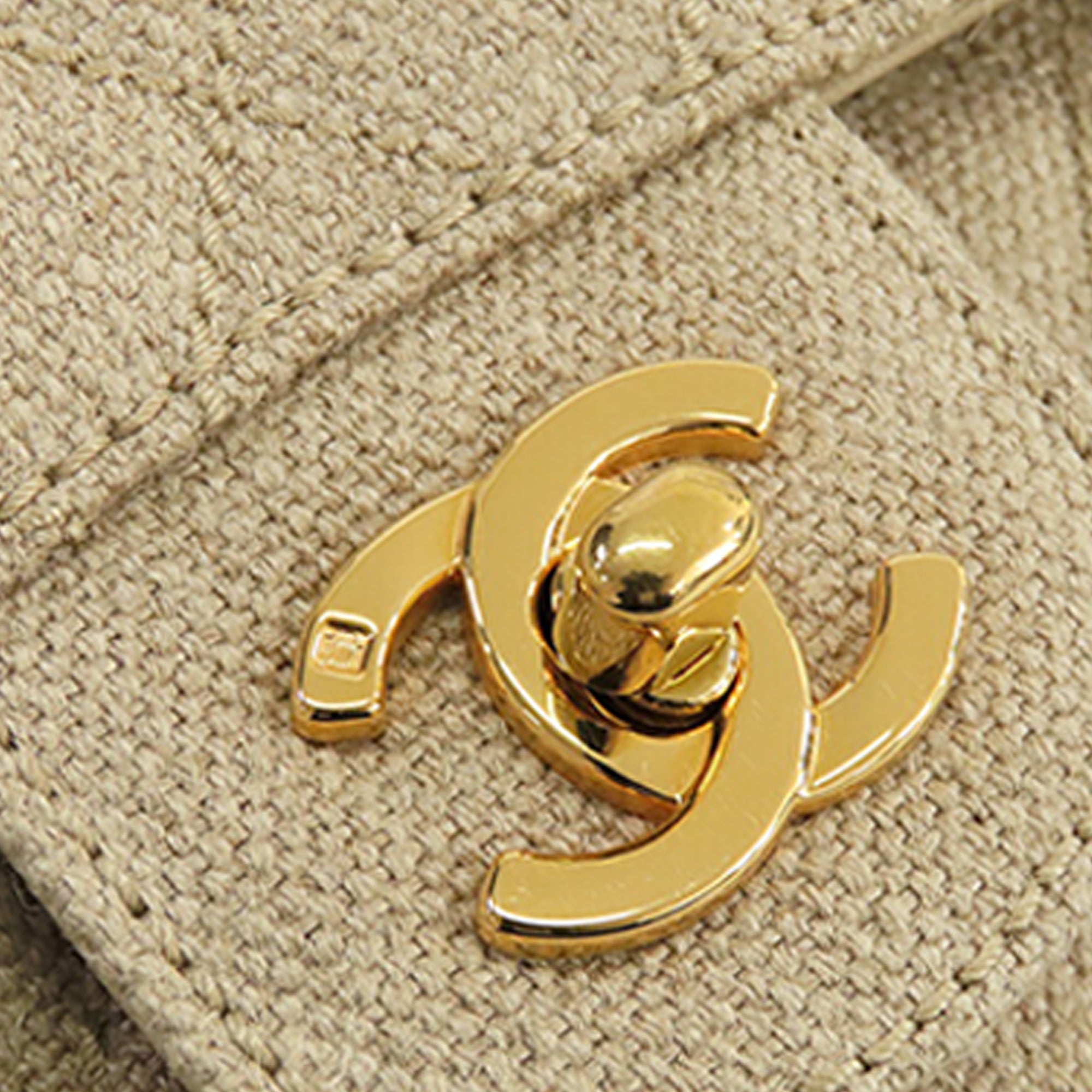 Chanel Small Classic Linen Double Flap - image 7