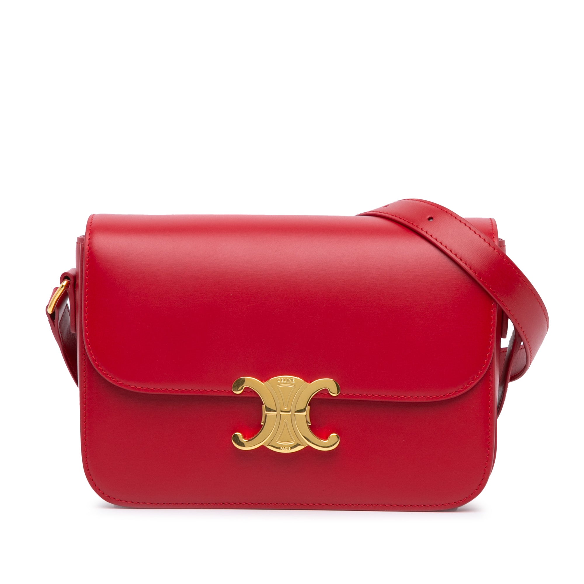 Celine Classique Shiny Calfskin Triomphe Crossbody - image 1
