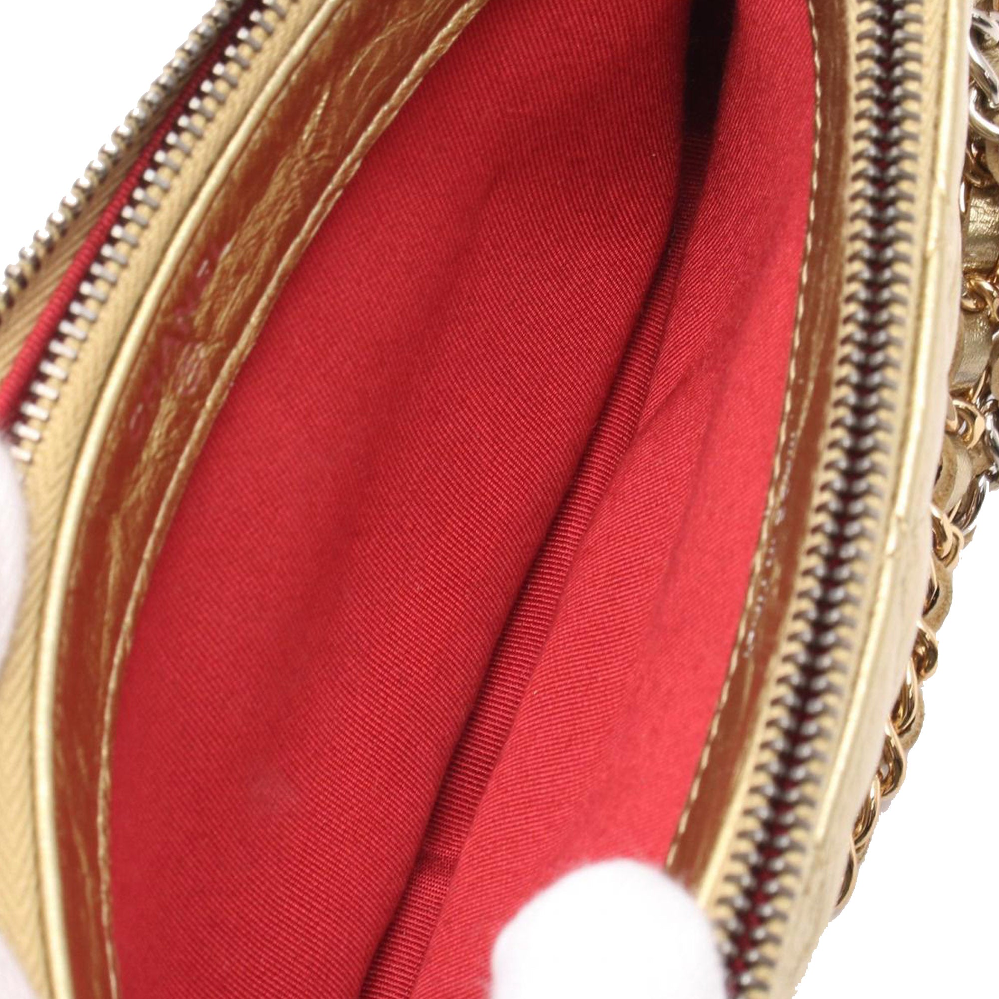 Chanel Quilted Metallic Aged Calfskin Gabrielle Clutch With Chain - image 3