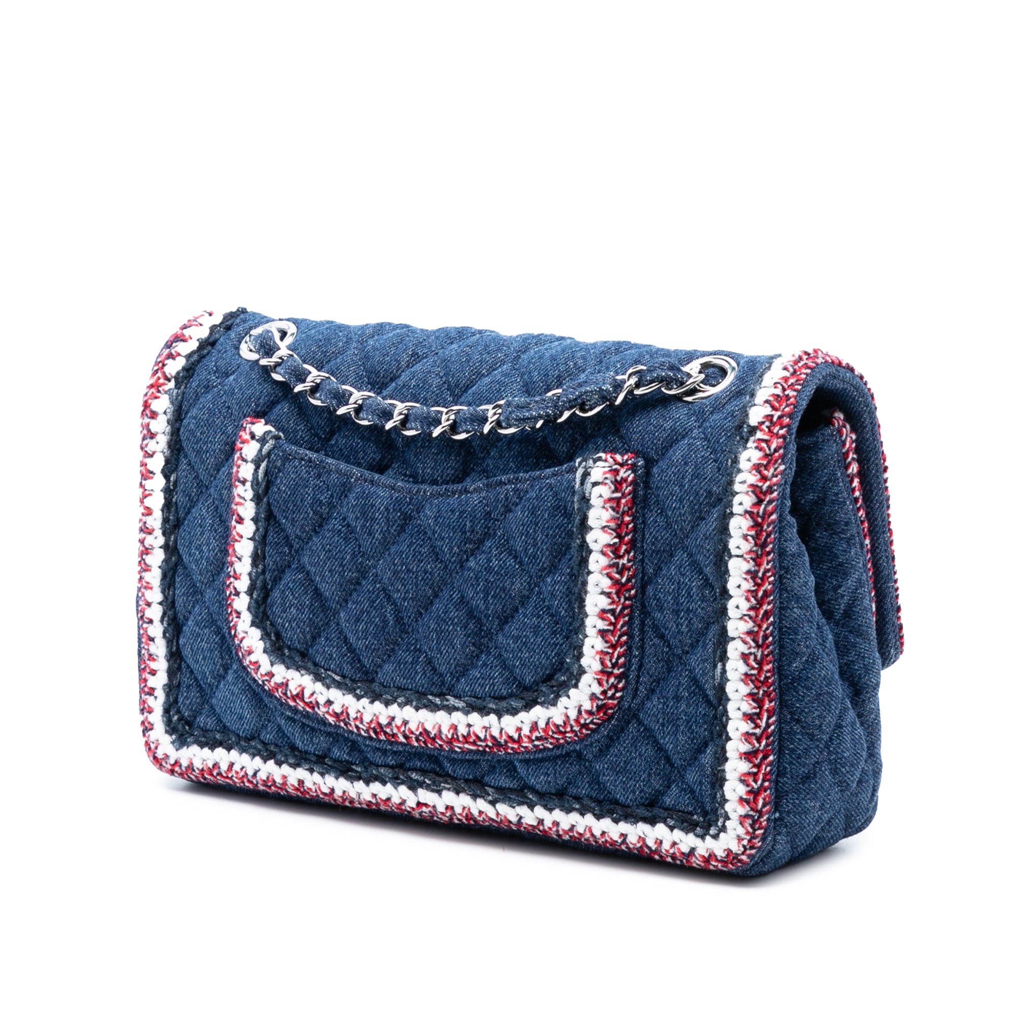 Chanel Medium Classic Denim Braided Single Flap - image 2