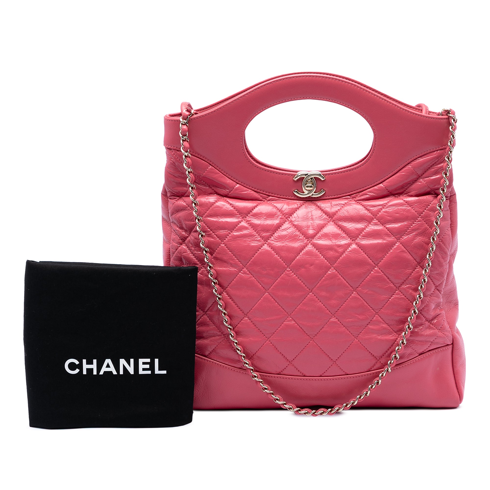 Chanel Small Quilted Shiny Aged Calfskin 31 Shopping Bag - image 6